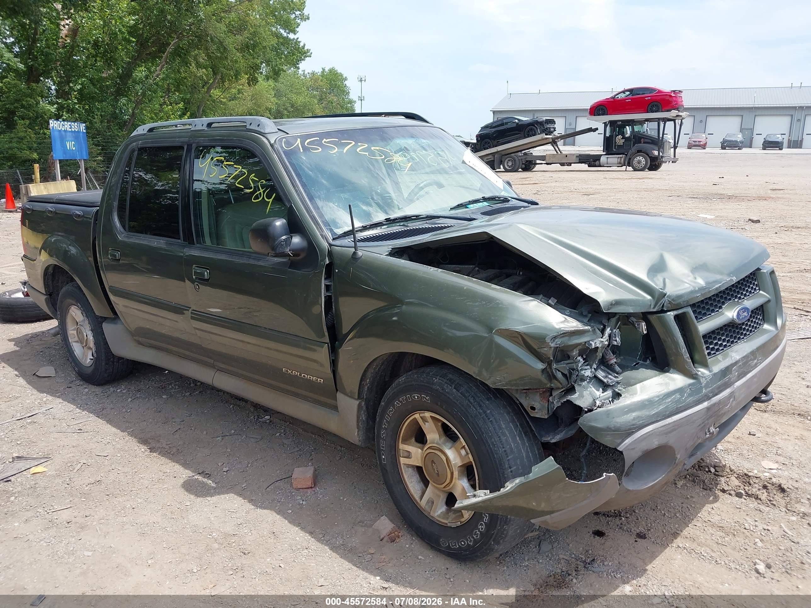 2002 Ford Explorer Sport Trac   Green vin: 1FMZU77E92UC19181
