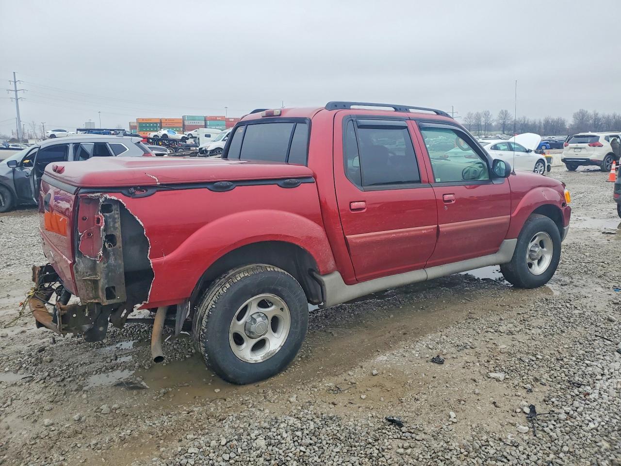 2003 Ford Explorer Sport Trac Red vin: 1FMZU77E93UC44812