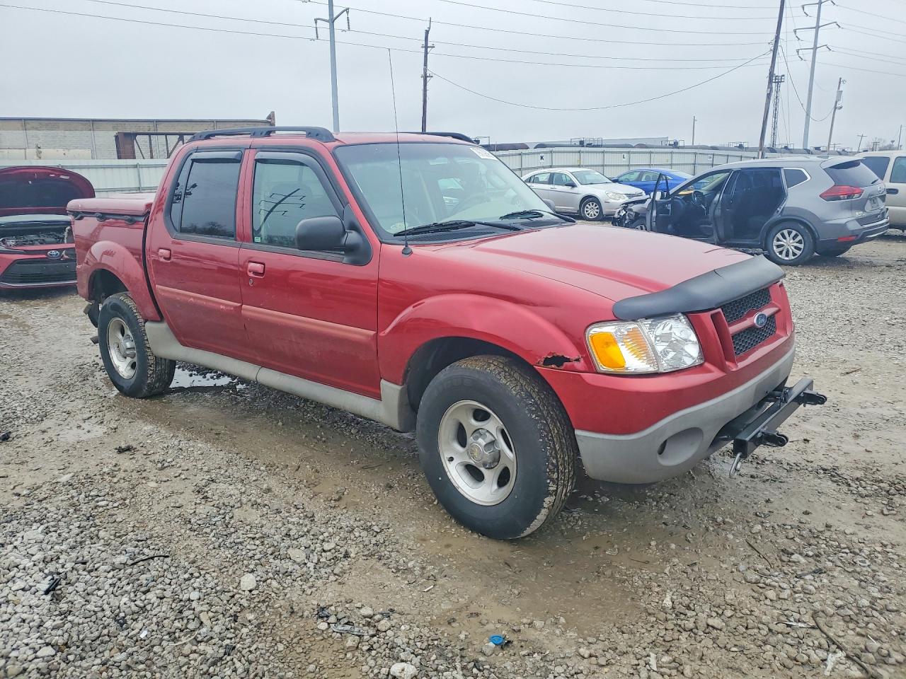 2003 Ford Explorer Sport Trac Red vin: 1FMZU77E93UC44812