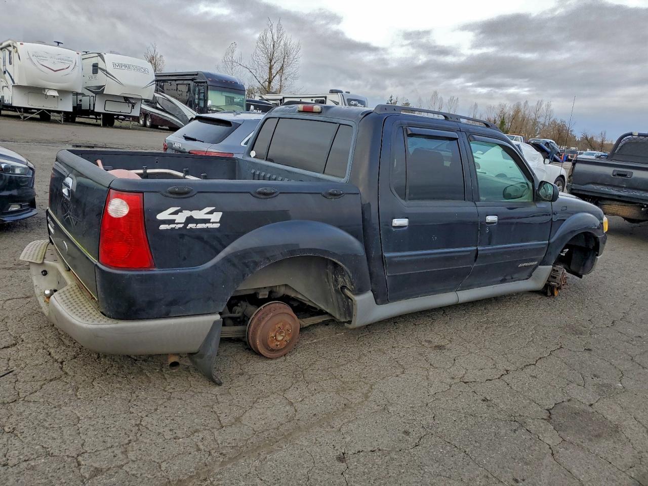 2001 Ford Explorer Sport Trac Black vin: 1FMZU77EX1UA45524