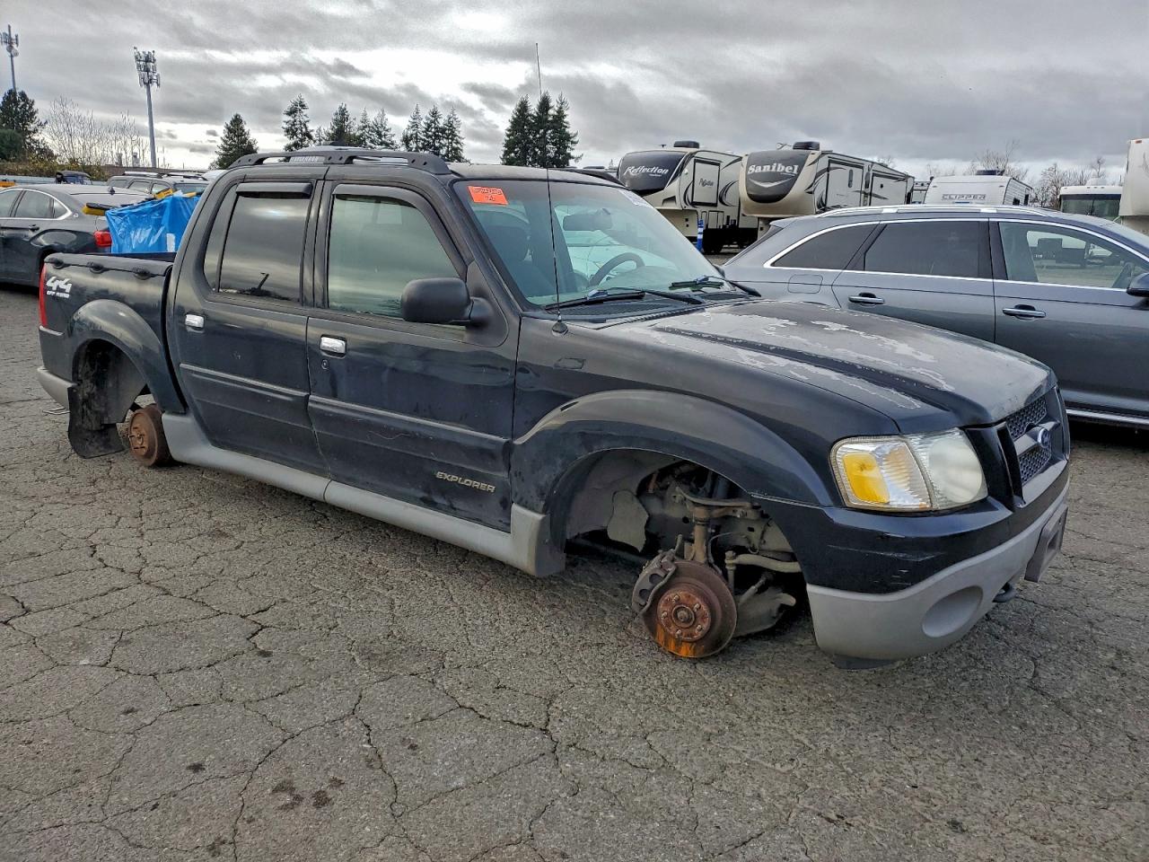 2001 Ford Explorer Sport Trac Black vin: 1FMZU77EX1UA45524