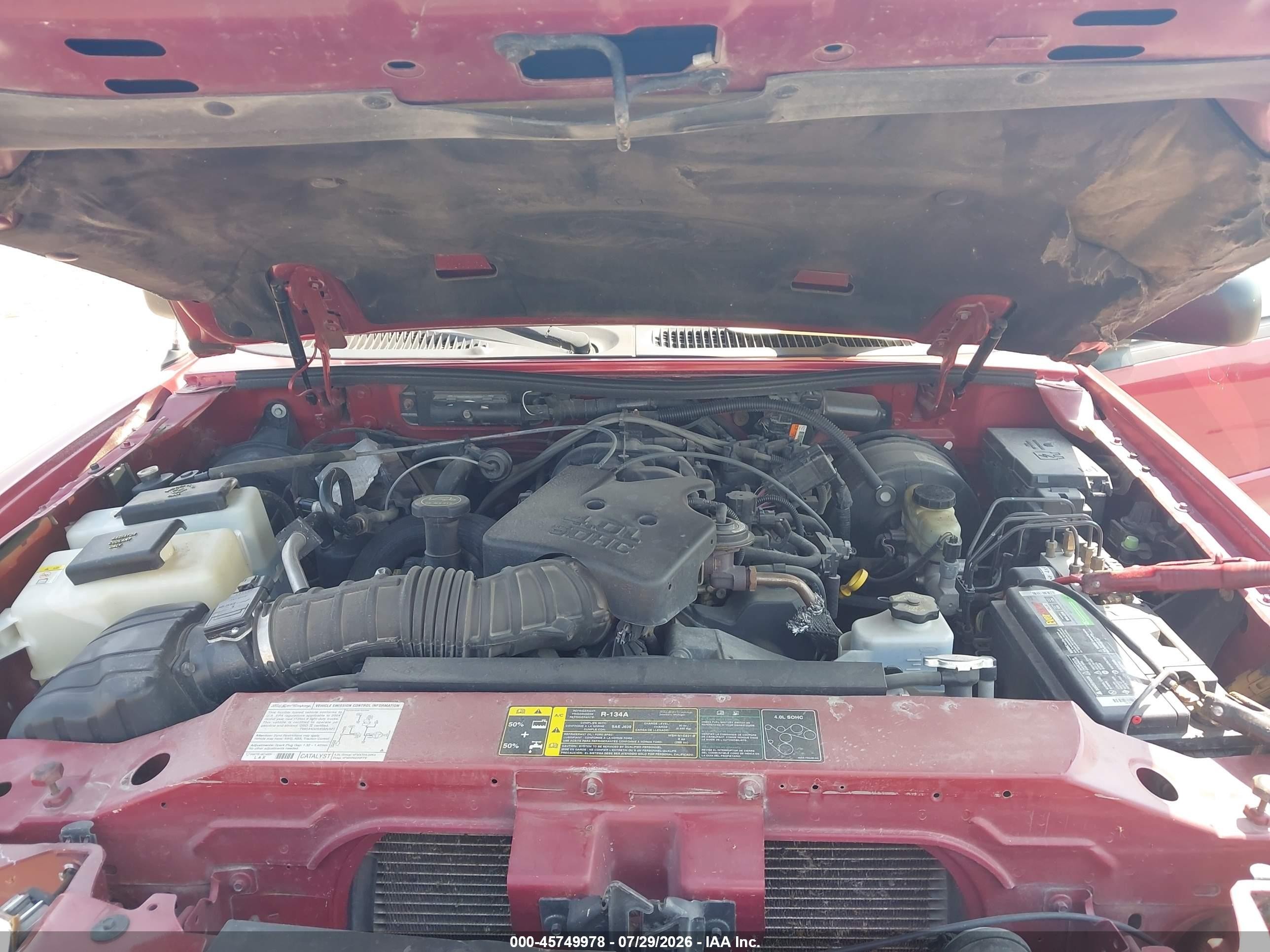 2004 Ford Explorer Sport Trac Adrenalin/xls/xlt Red vin: 1FMZU77K74UA82556