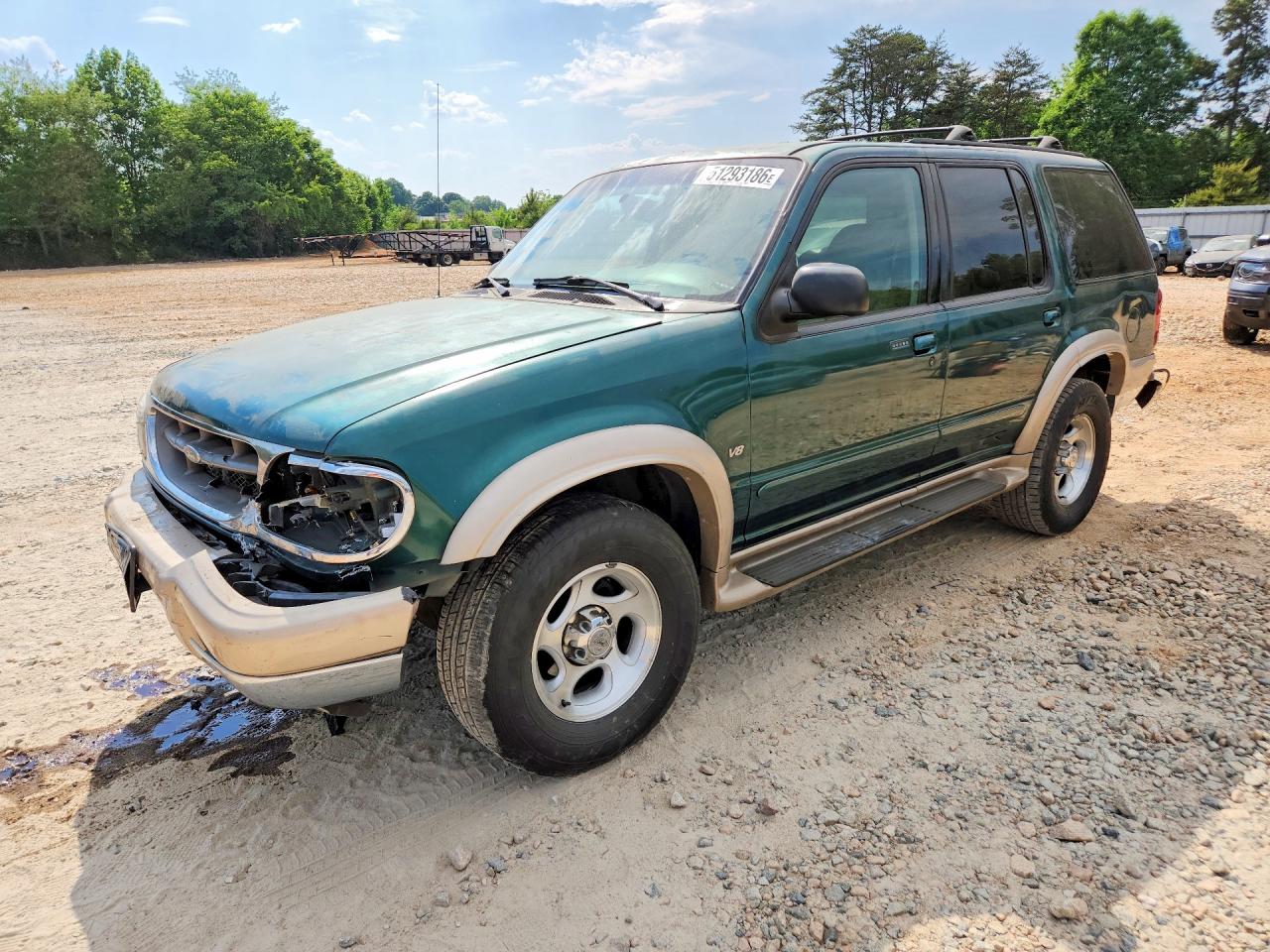 2001 Ford Explorer Eddie Bauer Green vin: 1FMZU84P61ZA73402
