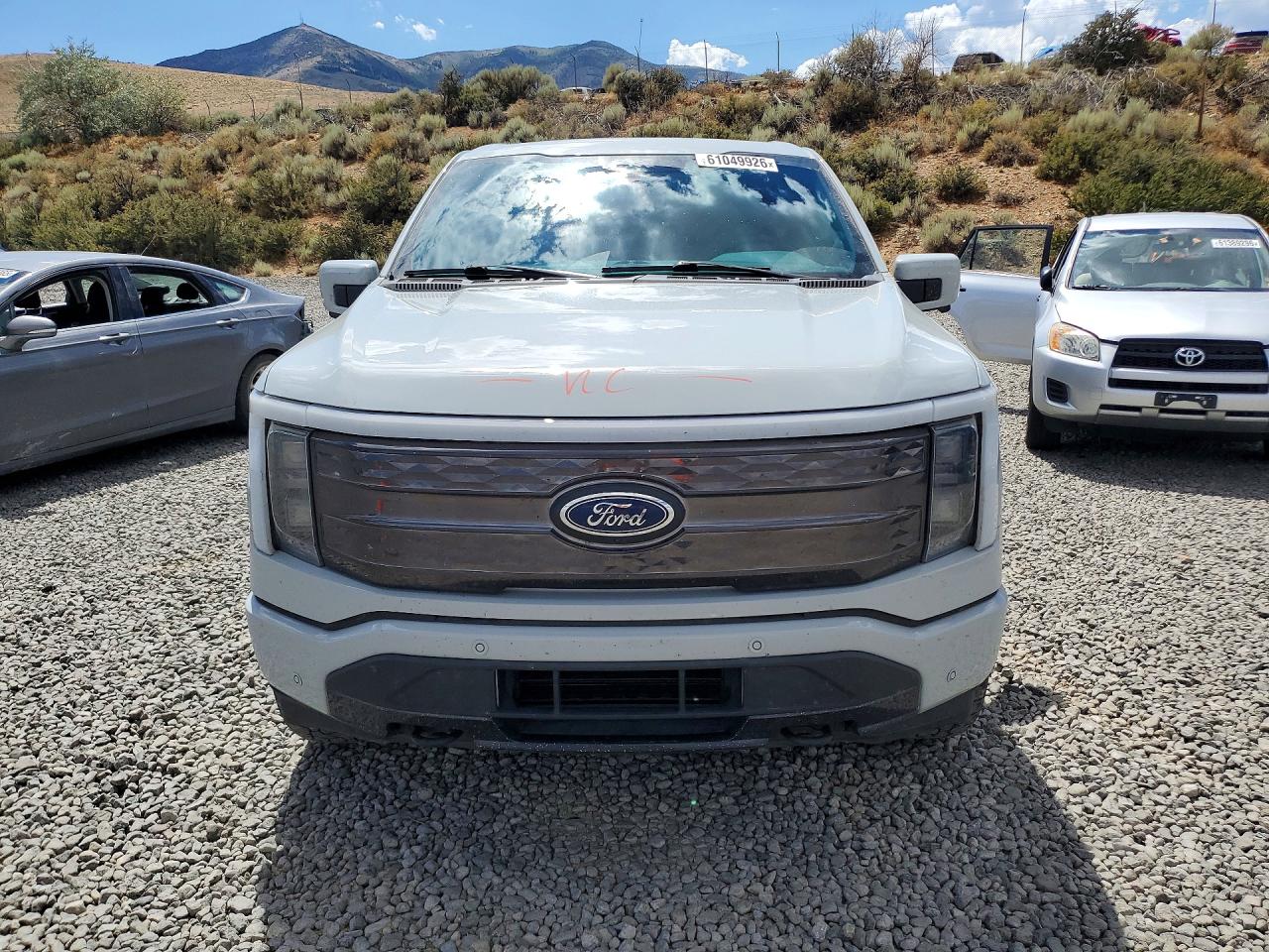 2023 Ford F150 Lightning Pro White vin: 1FT6W1EV2PWG26420
