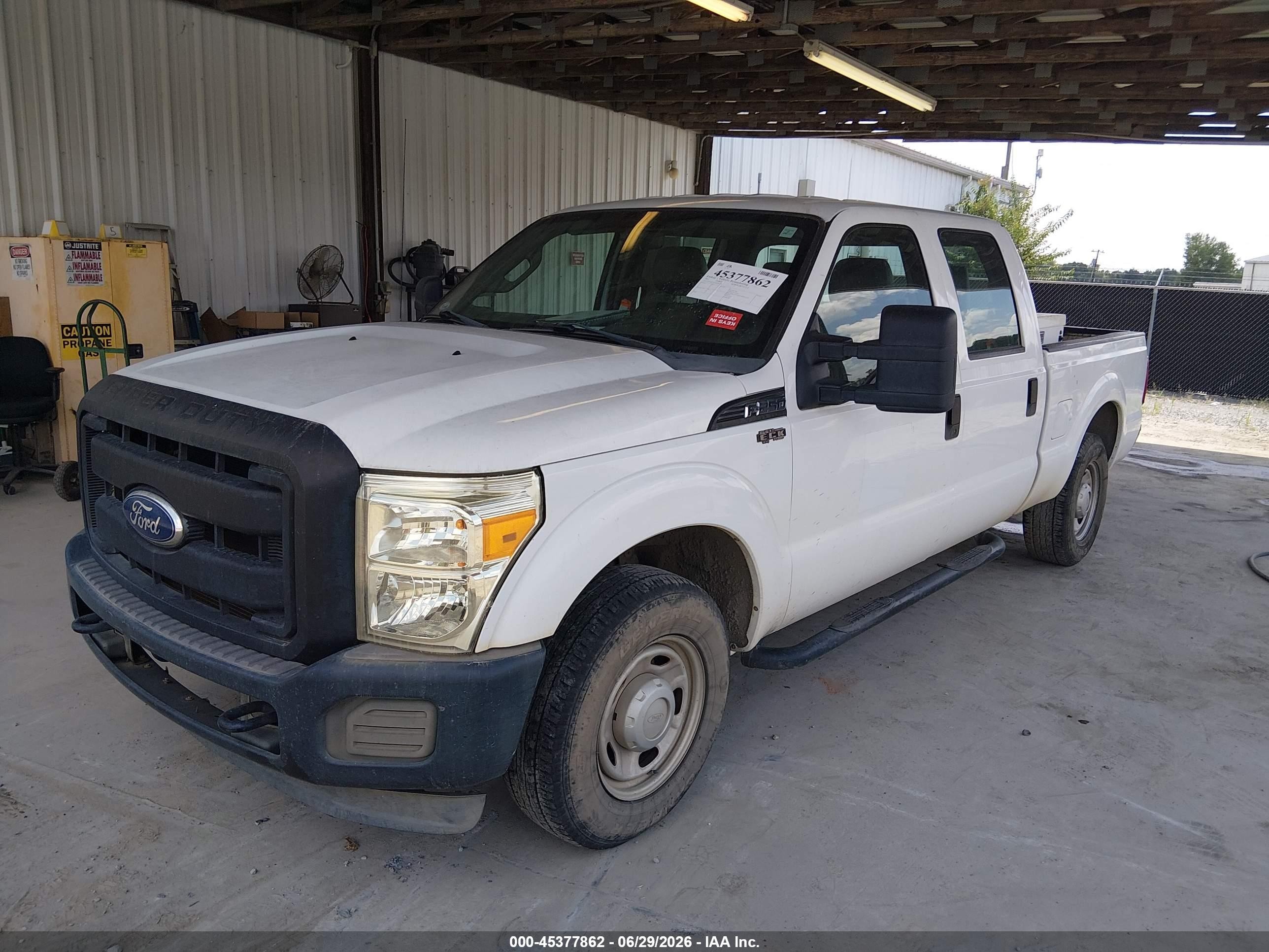 2011 Ford Super Duty F-250 Srw Xl White vin: 1FT7W2A67BEB41374
