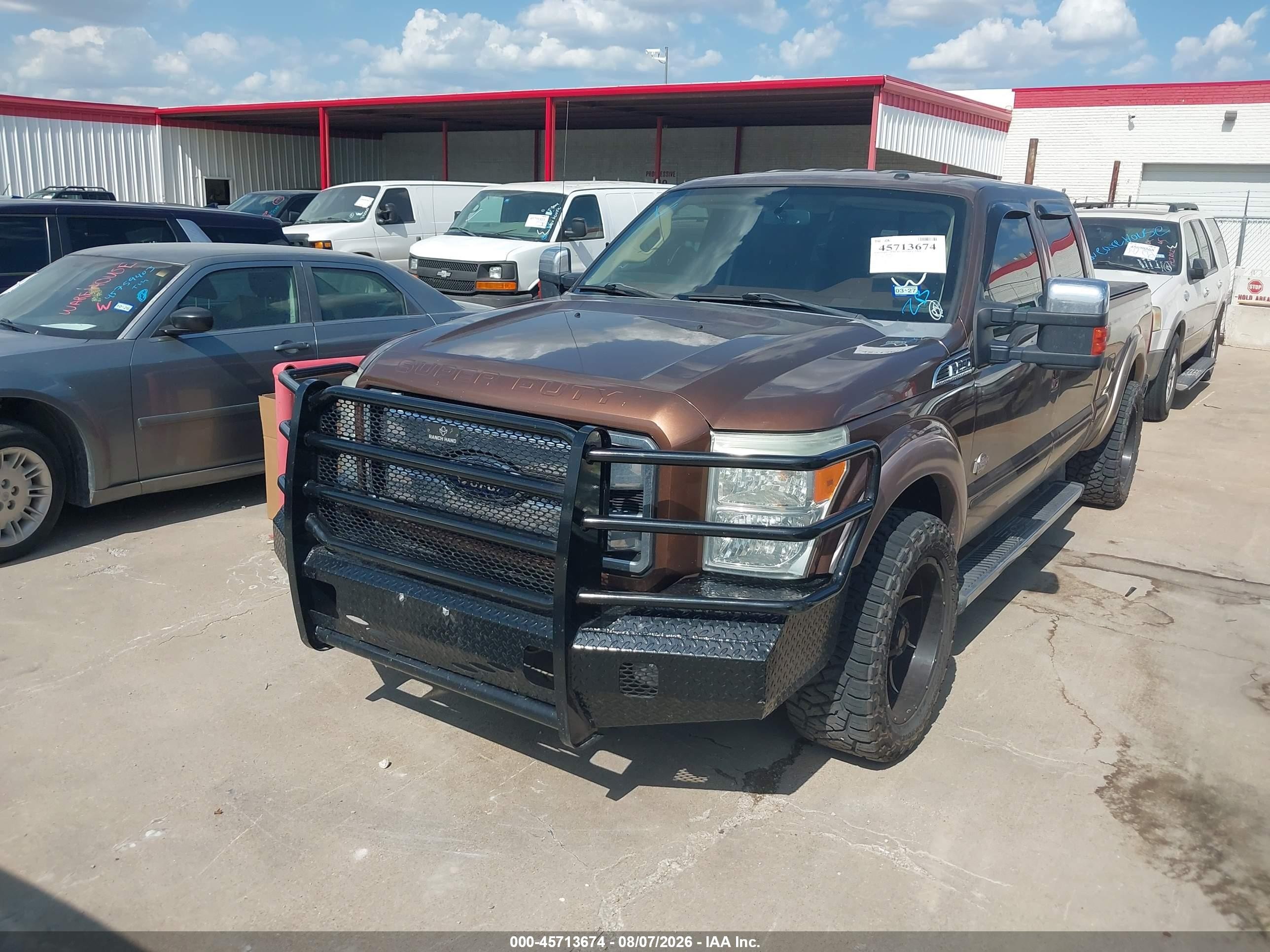 2011 Ford F-250 Lariat Brown vin: 1FT7W2AT1BEA58514