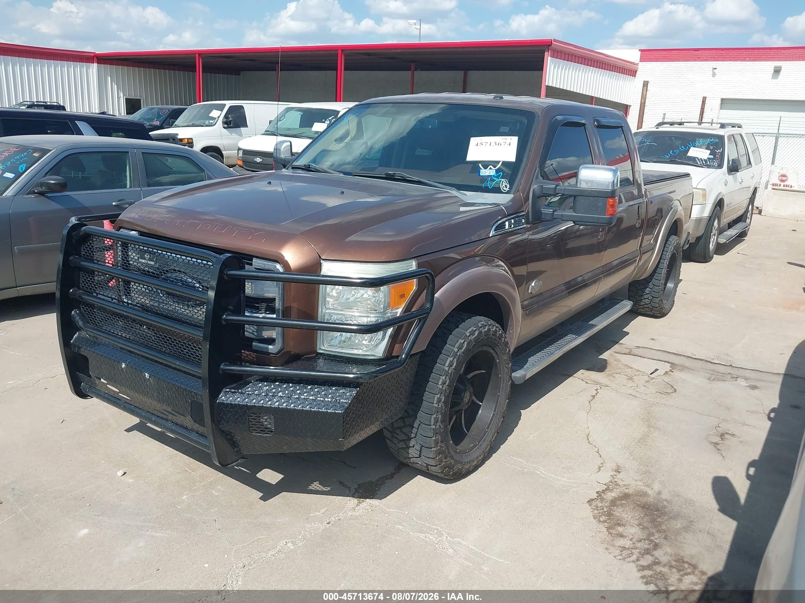 2011 Ford F-250 Lariat Brown vin: 1FT7W2AT1BEA58514