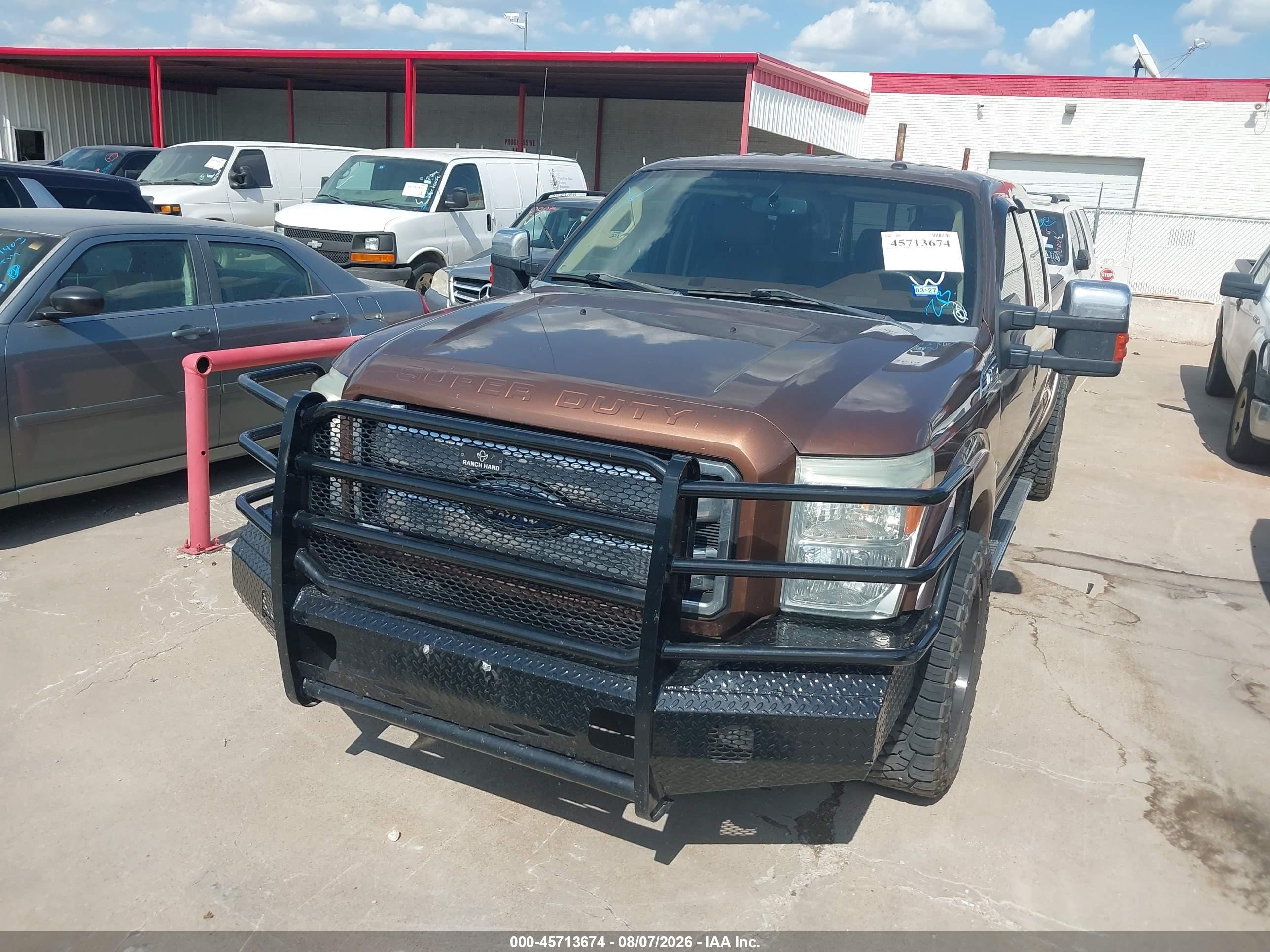 2011 Ford F-250 Lariat Brown vin: 1FT7W2AT1BEA58514