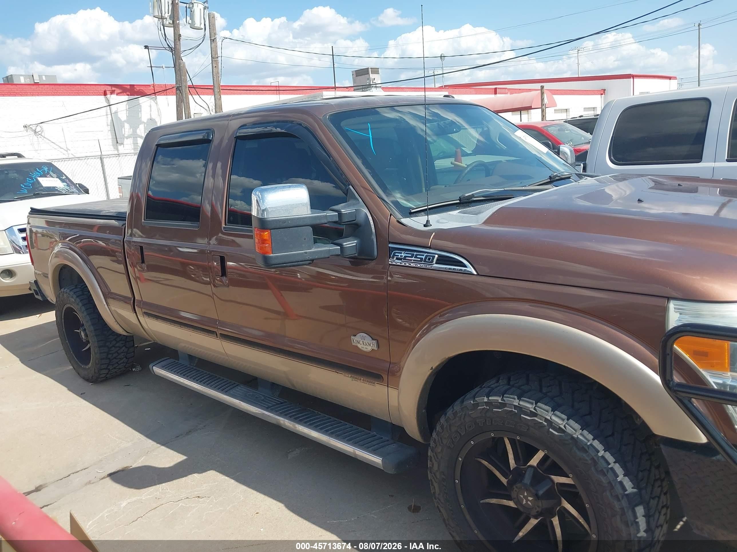 2011 Ford F-250 Lariat Brown vin: 1FT7W2AT1BEA58514