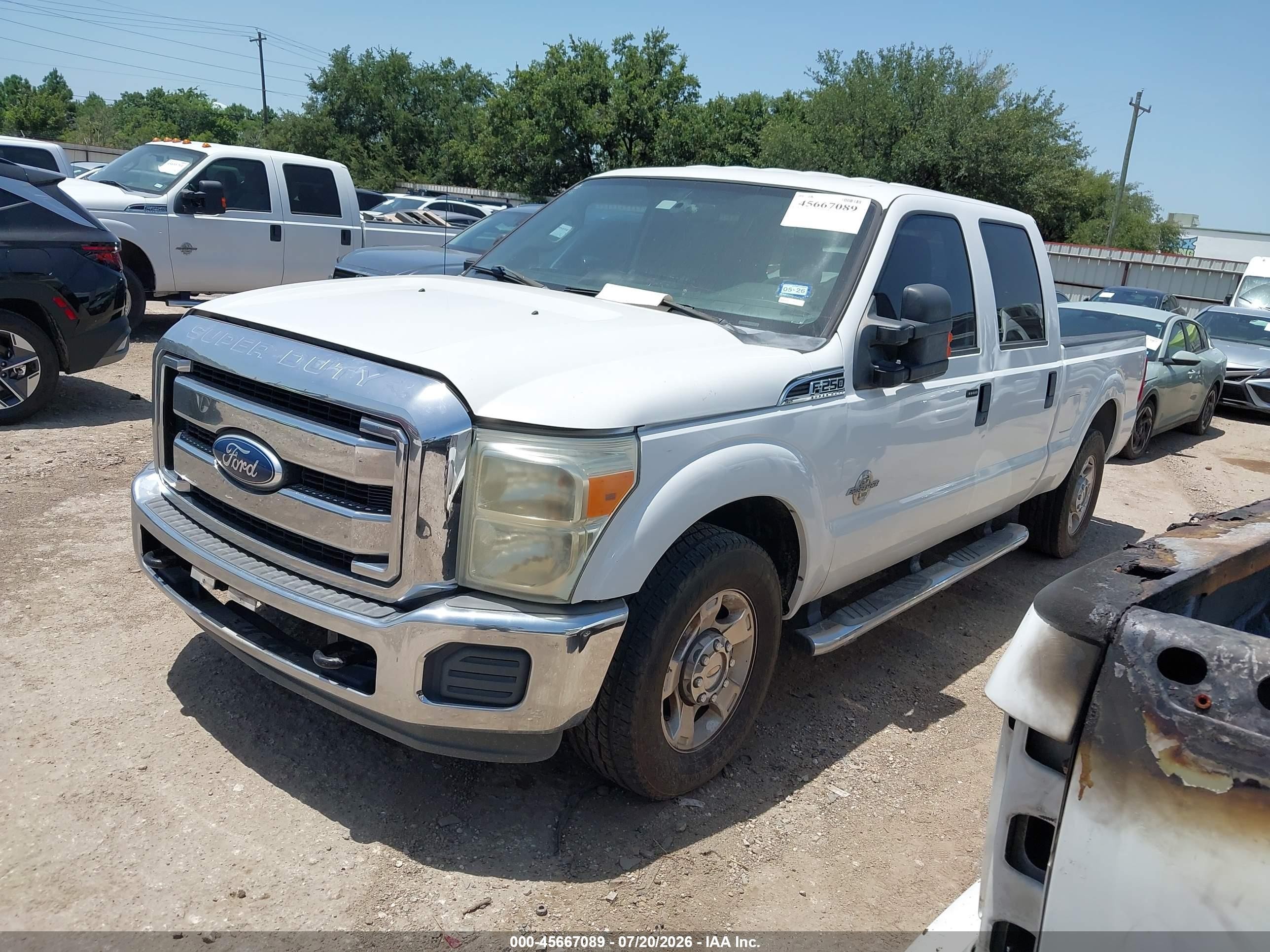 2011 Ford Super Duty F-250 Srw Xlt White vin: 1FT7W2AT3BEC10812