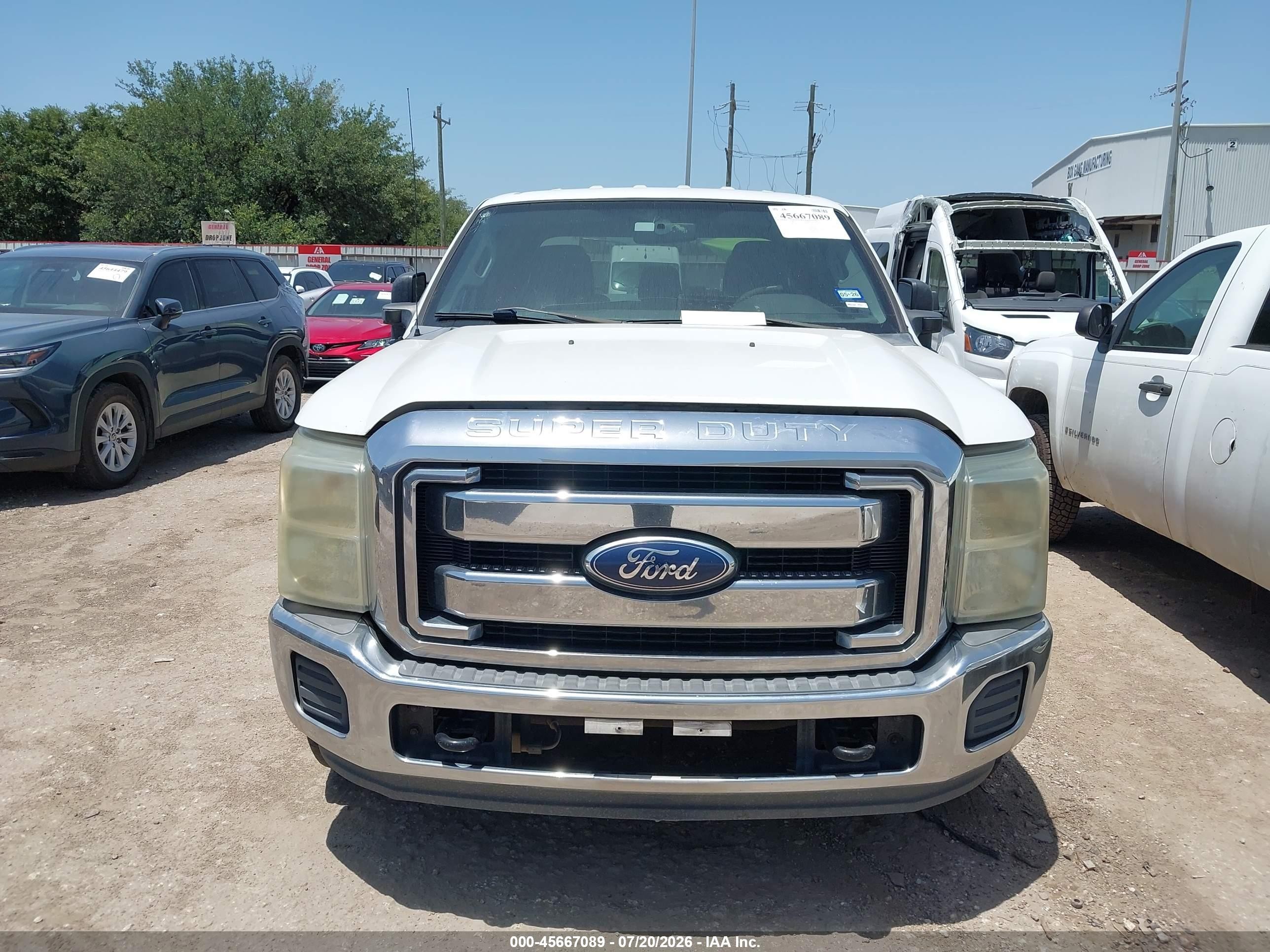 2011 Ford Super Duty F-250 Srw Xlt White vin: 1FT7W2AT3BEC10812