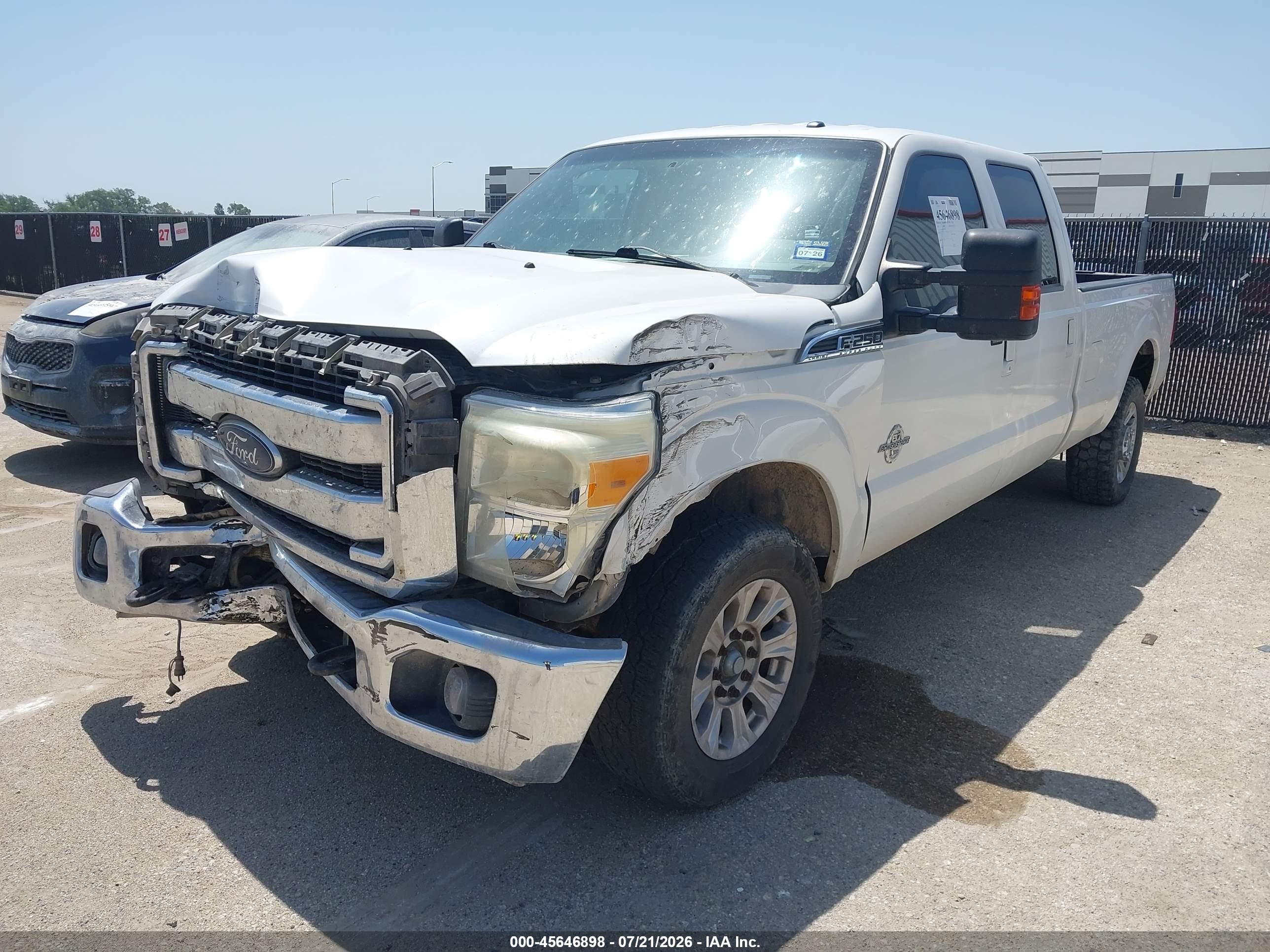 2012 Ford Super Duty F-250 Srw Lariat White vin: 1FT7W2AT4CED14632