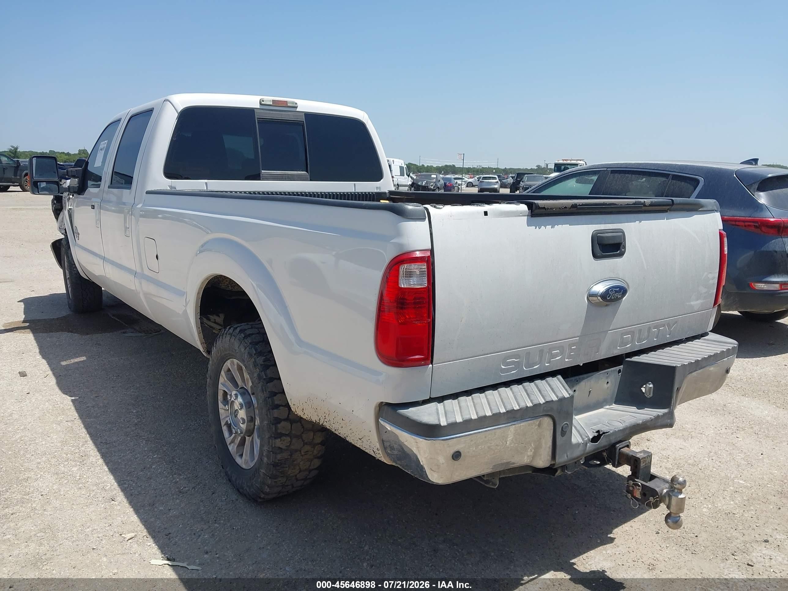 2012 Ford Super Duty F-250 Srw Lariat White vin: 1FT7W2AT4CED14632