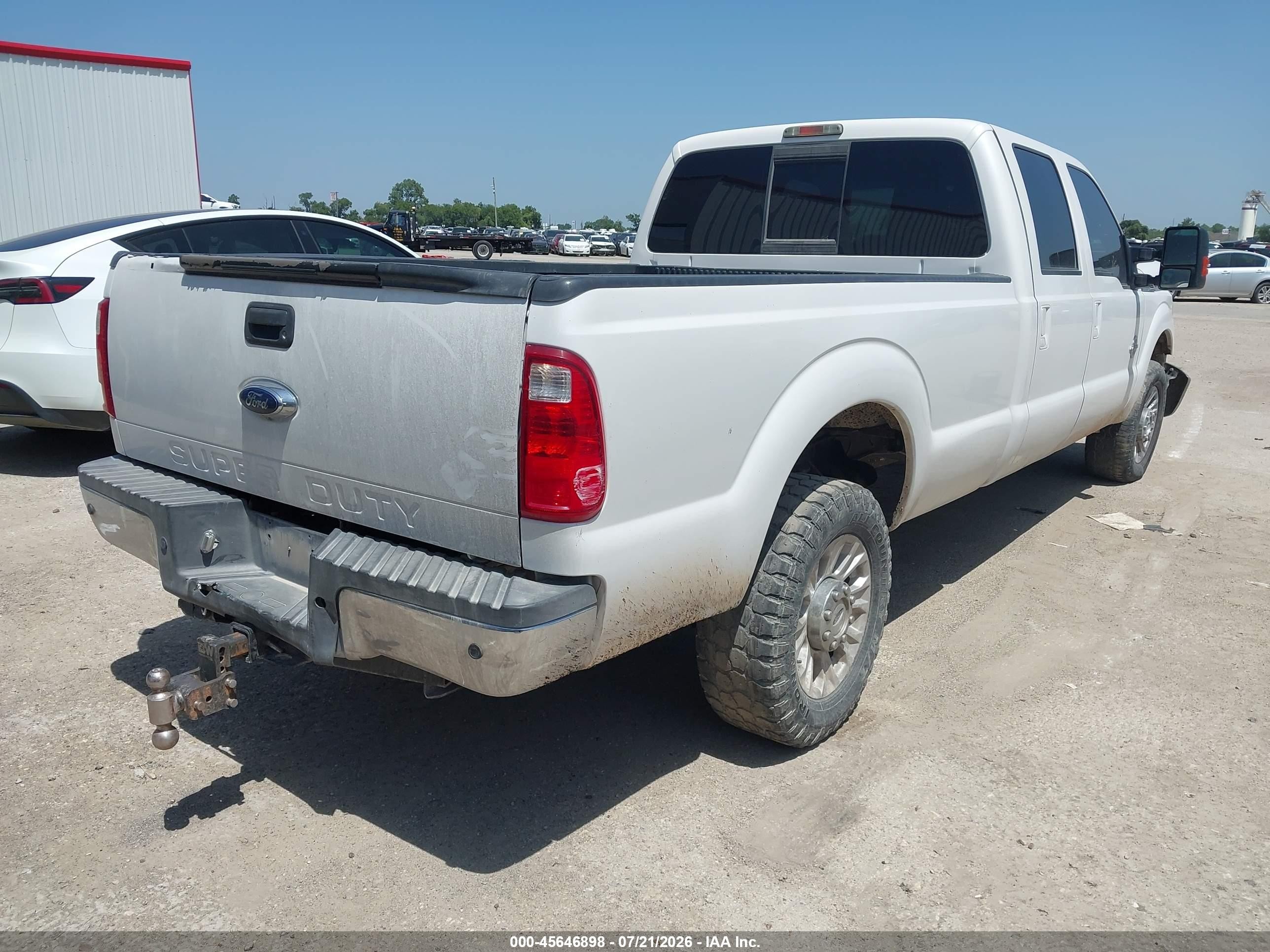 2012 Ford Super Duty F-250 Srw Lariat White vin: 1FT7W2AT4CED14632