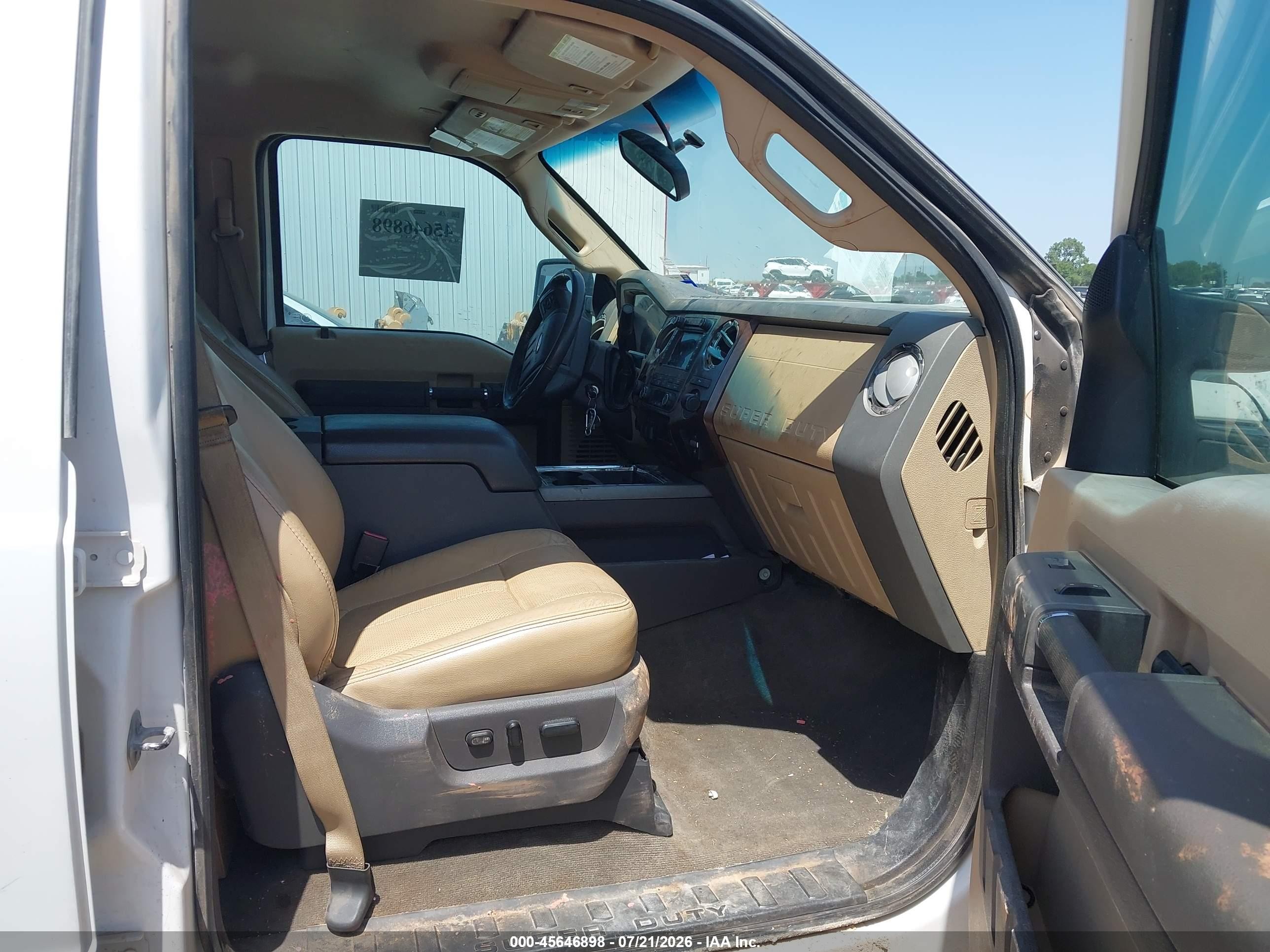 2012 Ford Super Duty F-250 Srw Lariat White vin: 1FT7W2AT4CED14632