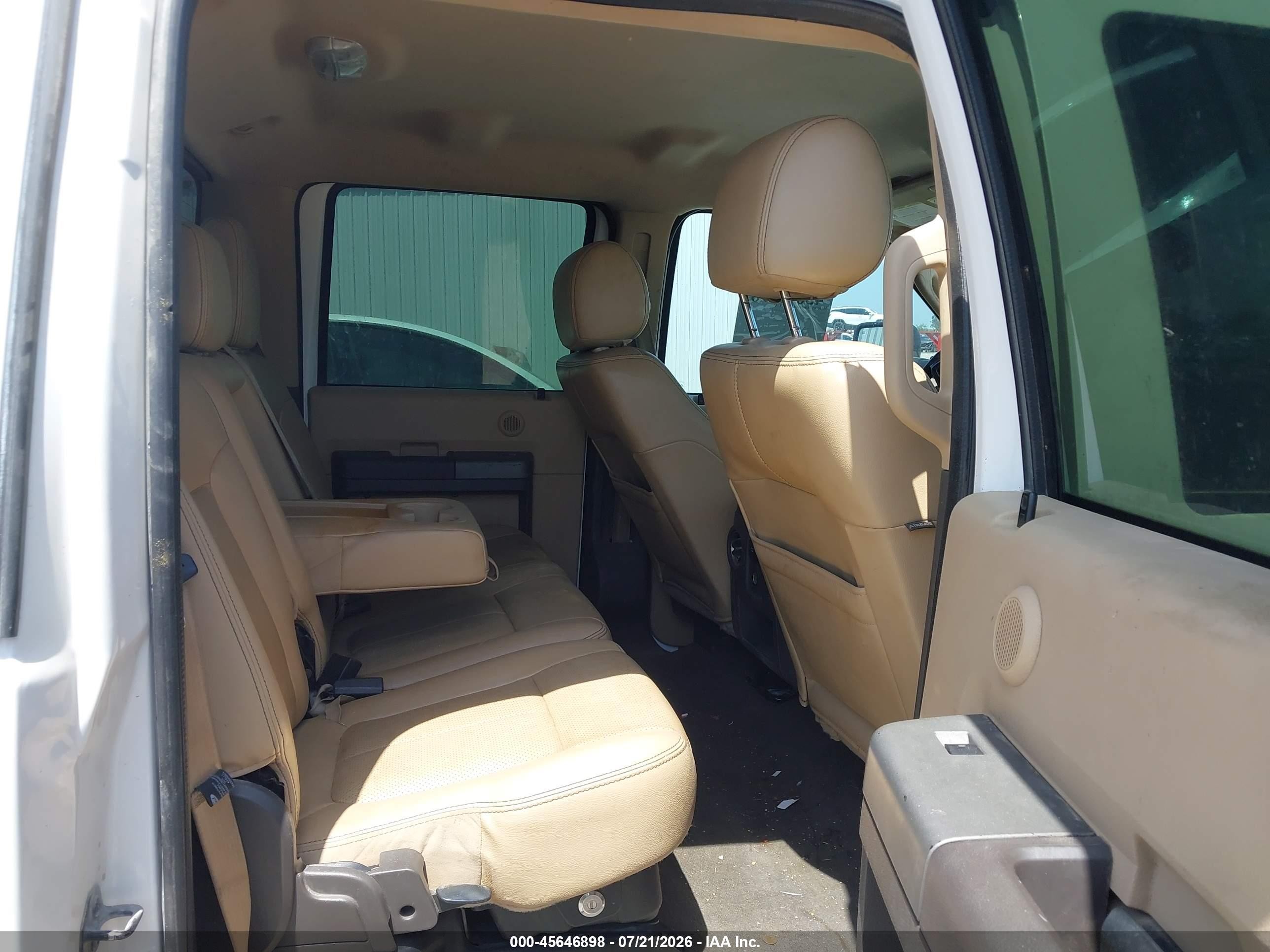 2012 Ford Super Duty F-250 Srw Lariat White vin: 1FT7W2AT4CED14632