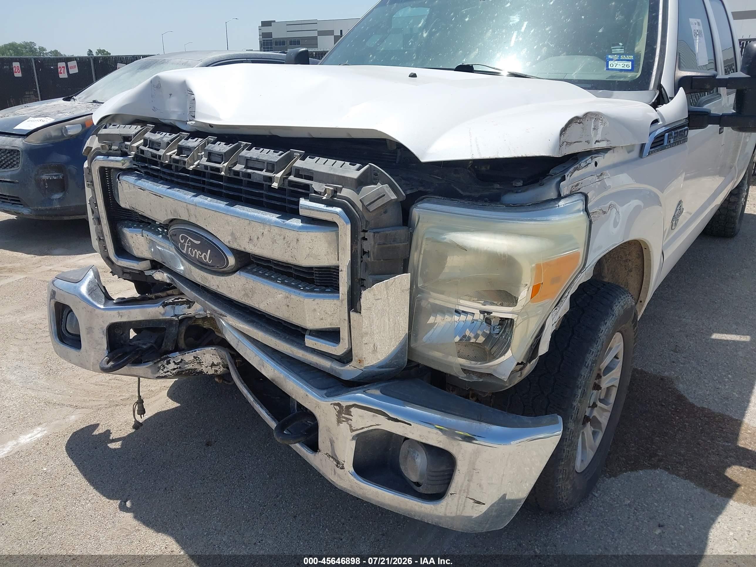 2012 Ford Super Duty F-250 Srw Lariat White vin: 1FT7W2AT4CED14632