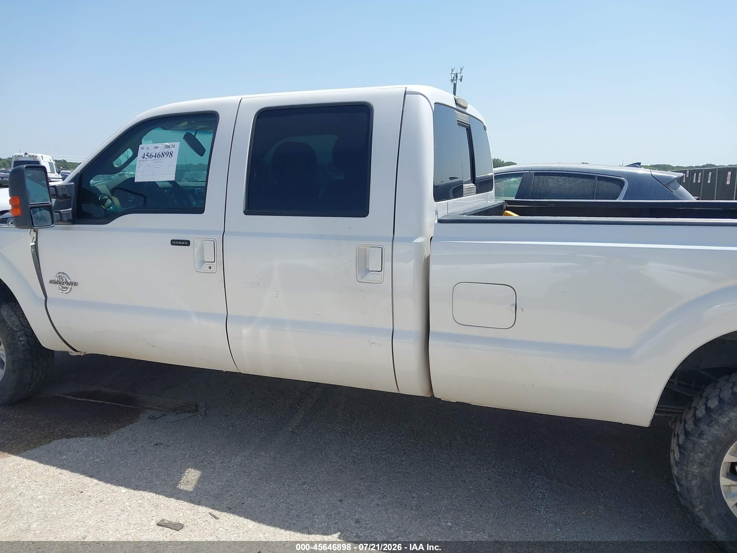 2012 Ford Super Duty F-250 Srw Lariat White vin: 1FT7W2AT4CED14632