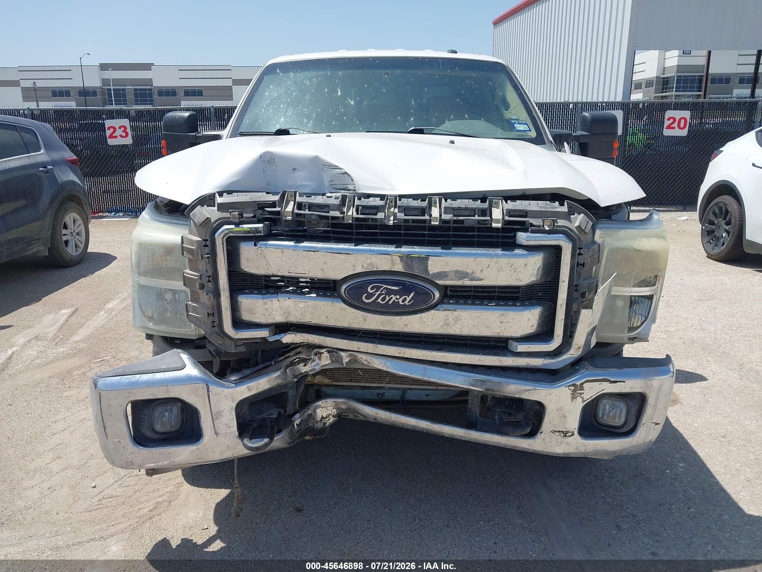 2012 Ford Super Duty F-250 Srw Lariat White vin: 1FT7W2AT4CED14632