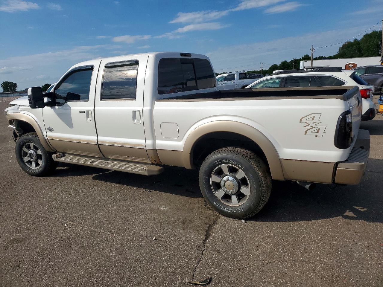 2012 Ford F250 Super Duty White vin: 1FT7W2B60CEC91391