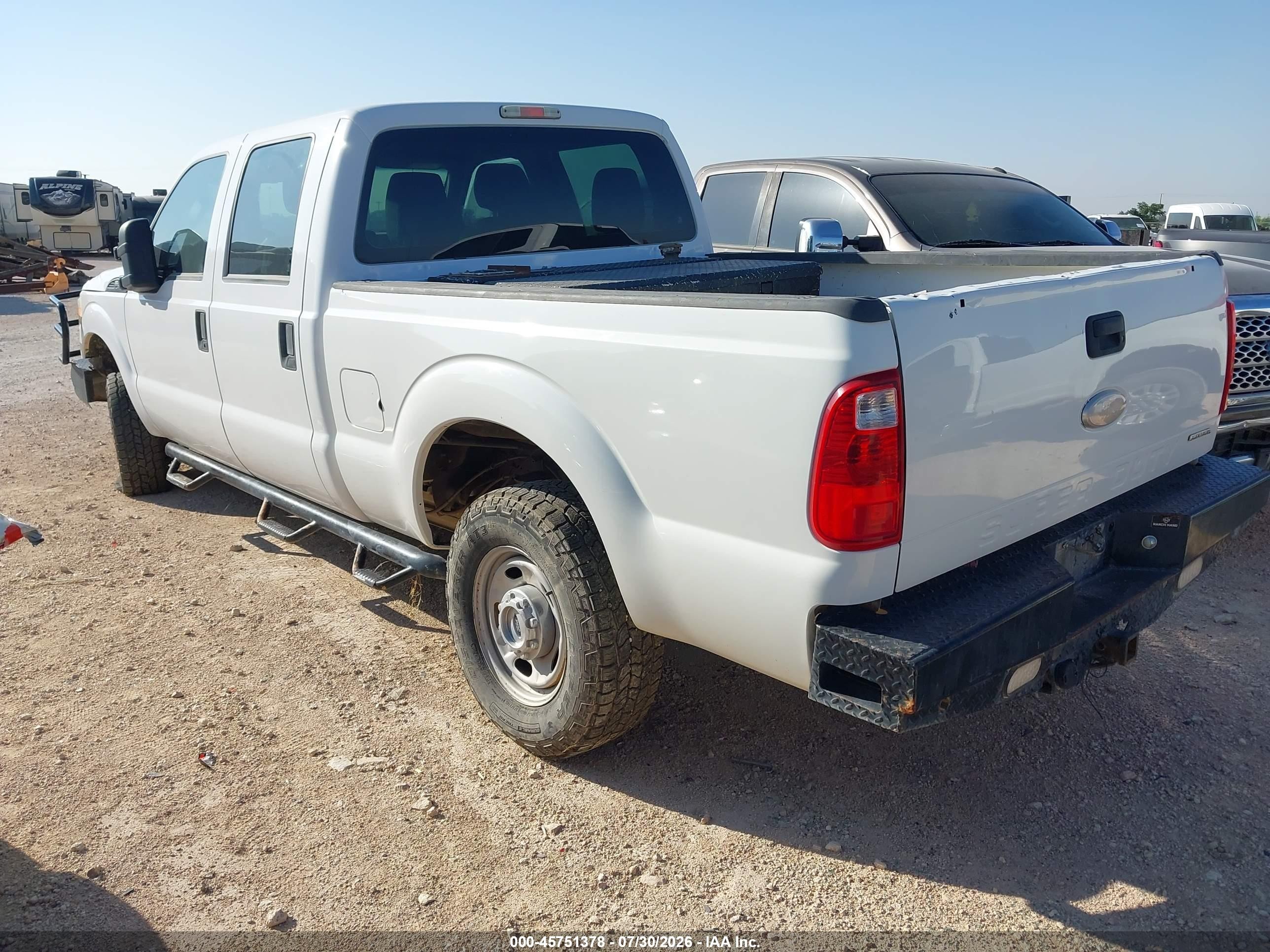 2012 Ford F-250 Xl White vin: 1FT7W2B60CEC92654