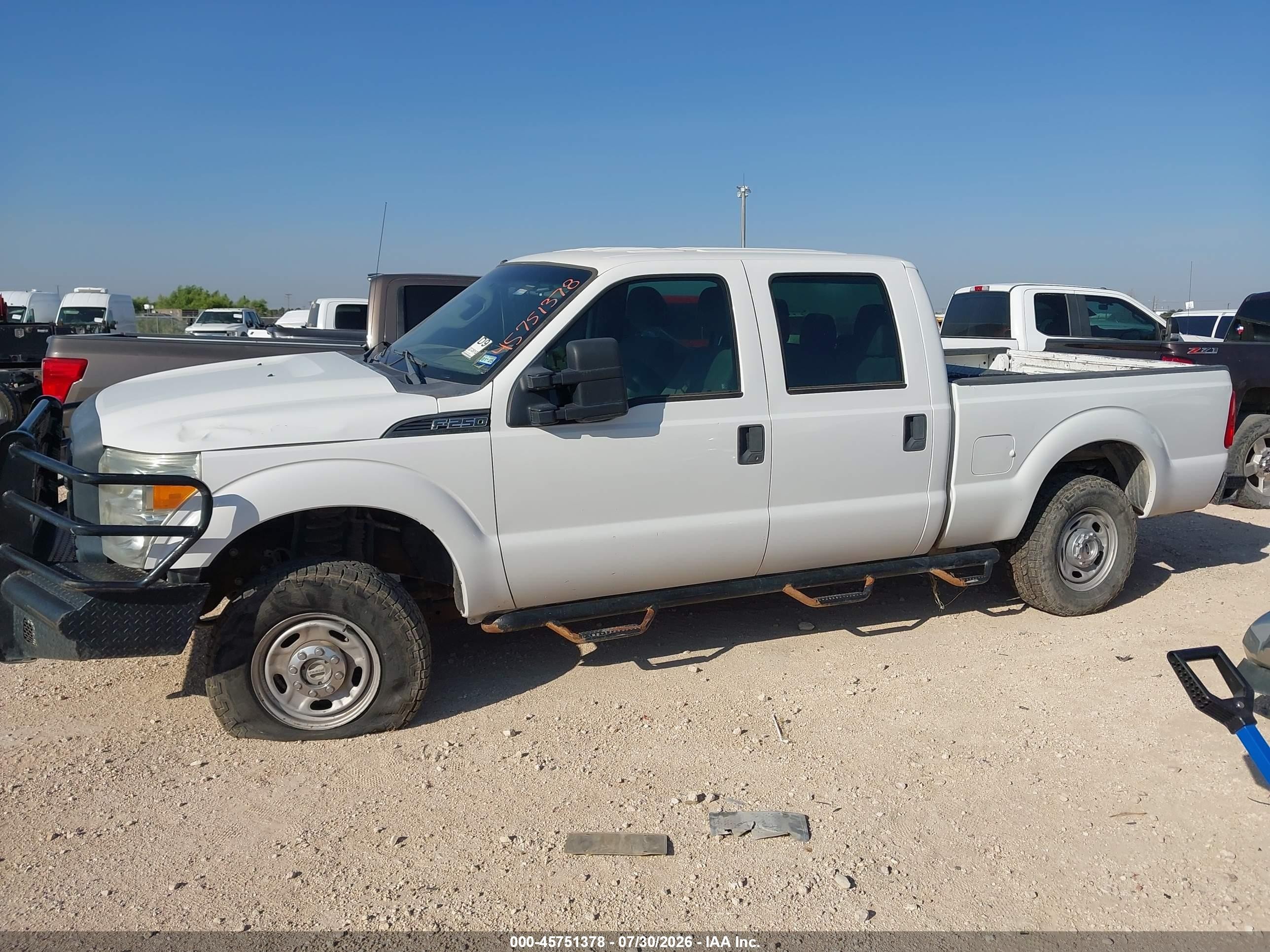 2012 Ford F-250 Xl White vin: 1FT7W2B60CEC92654