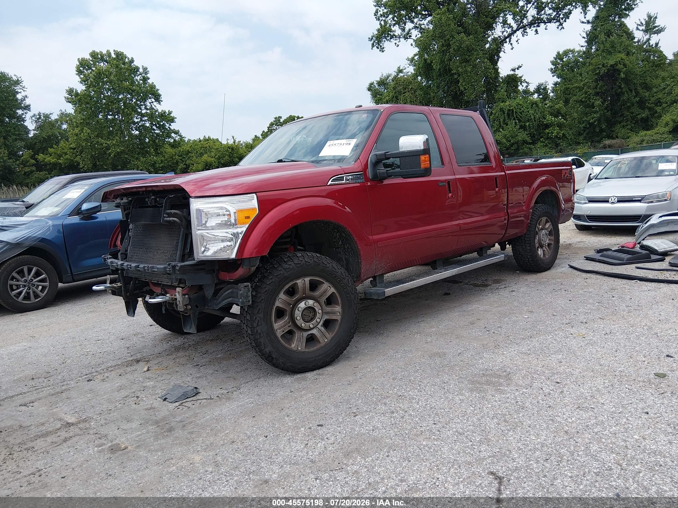 2013 Ford Super Duty F-250 Srw Lariat Красный vin: 1FT7W2B60DEB32985