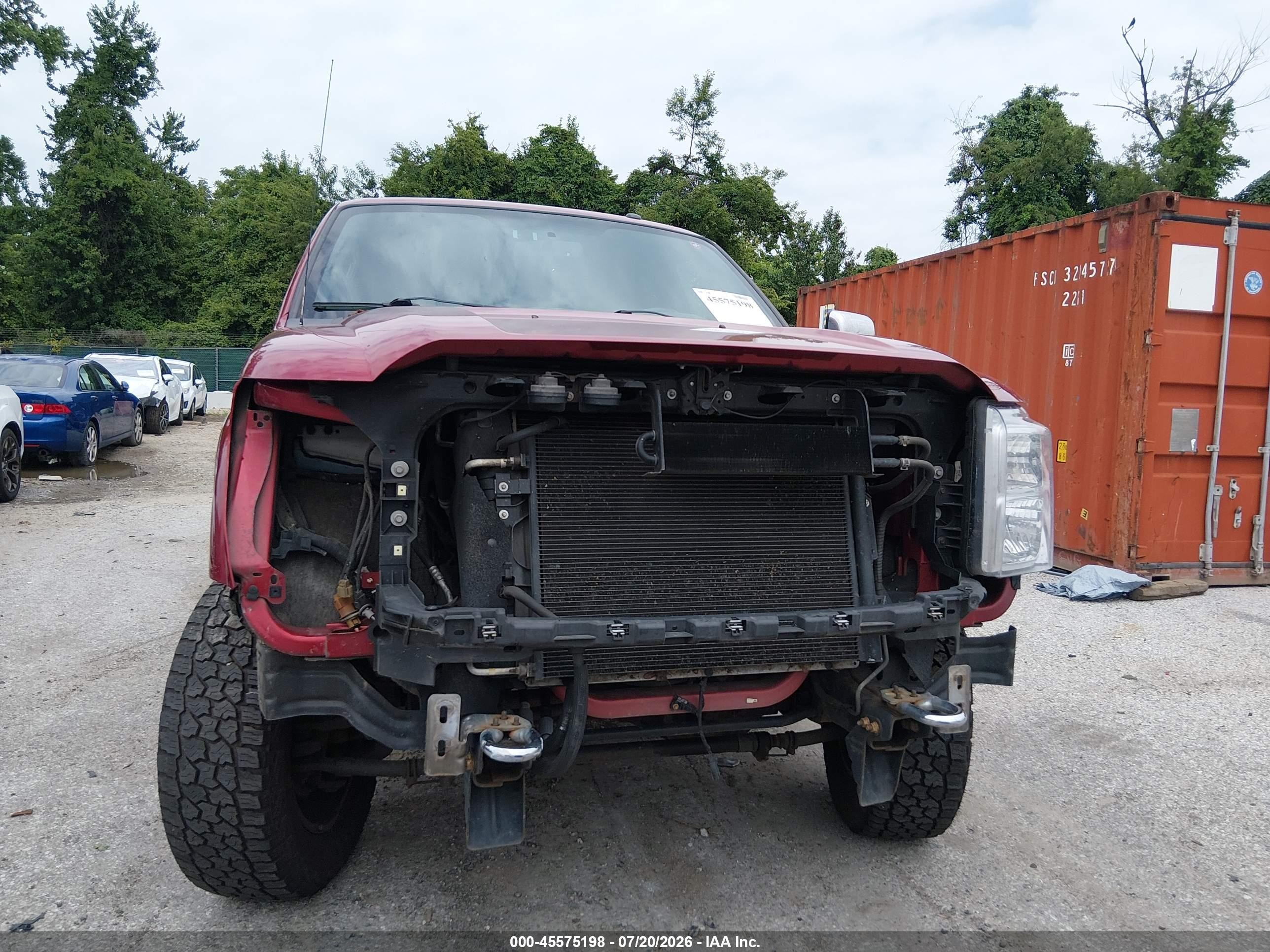 2013 Ford Super Duty F-250 Srw Lariat Красный vin: 1FT7W2B60DEB32985