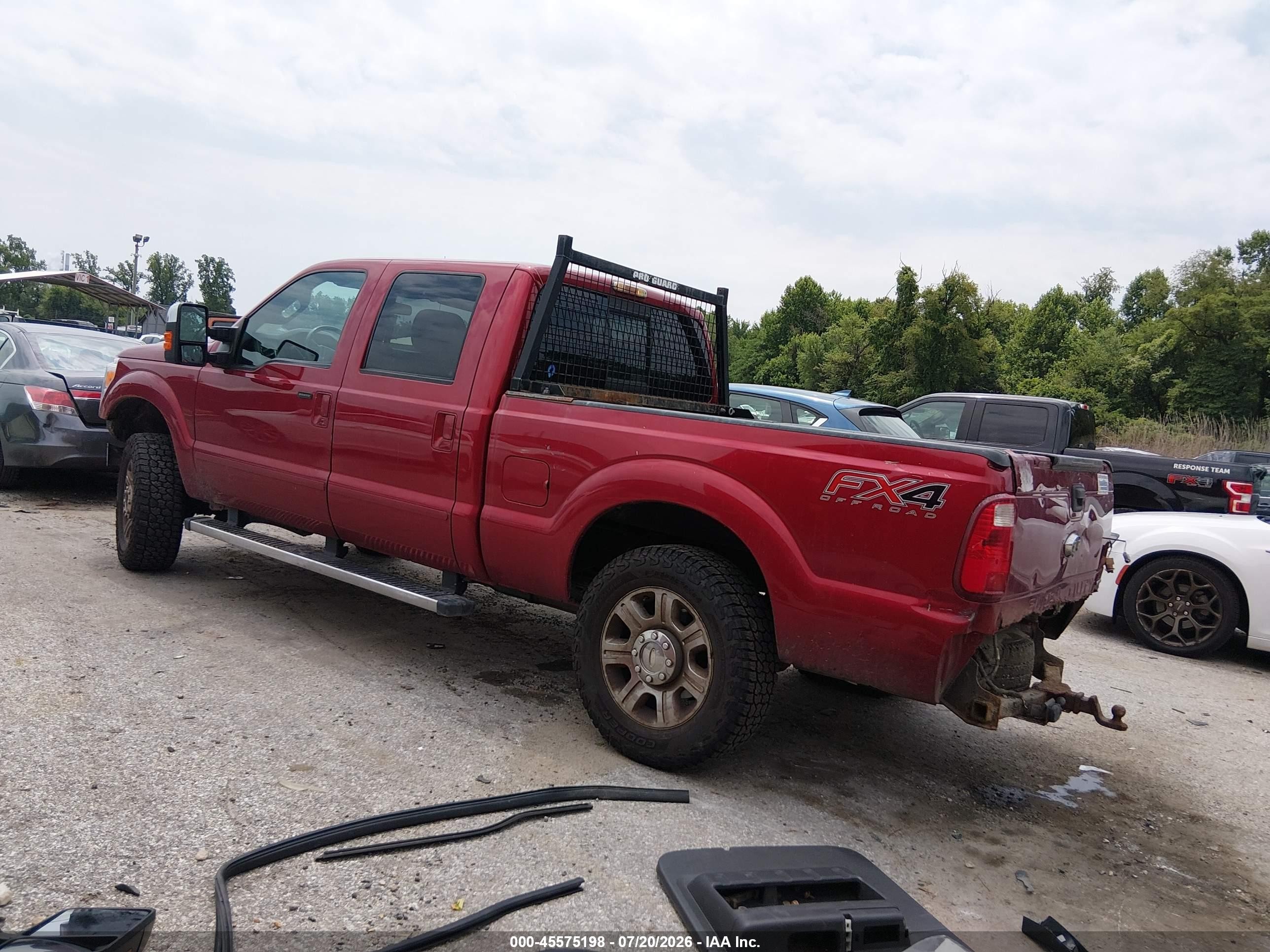 2013 Ford Super Duty F-250 Srw Lariat Красный vin: 1FT7W2B60DEB32985