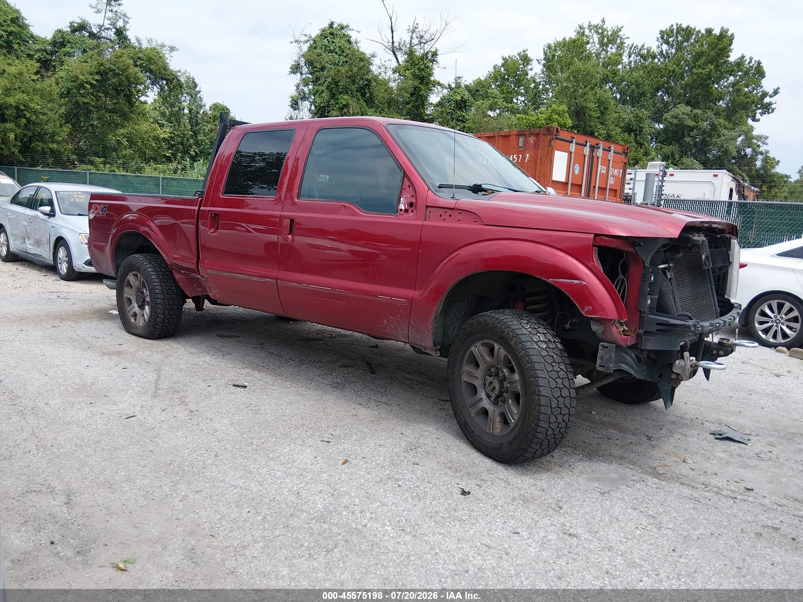 2013 Ford Super Duty F-250 Srw Lariat Red vin: 1FT7W2B60DEB32985