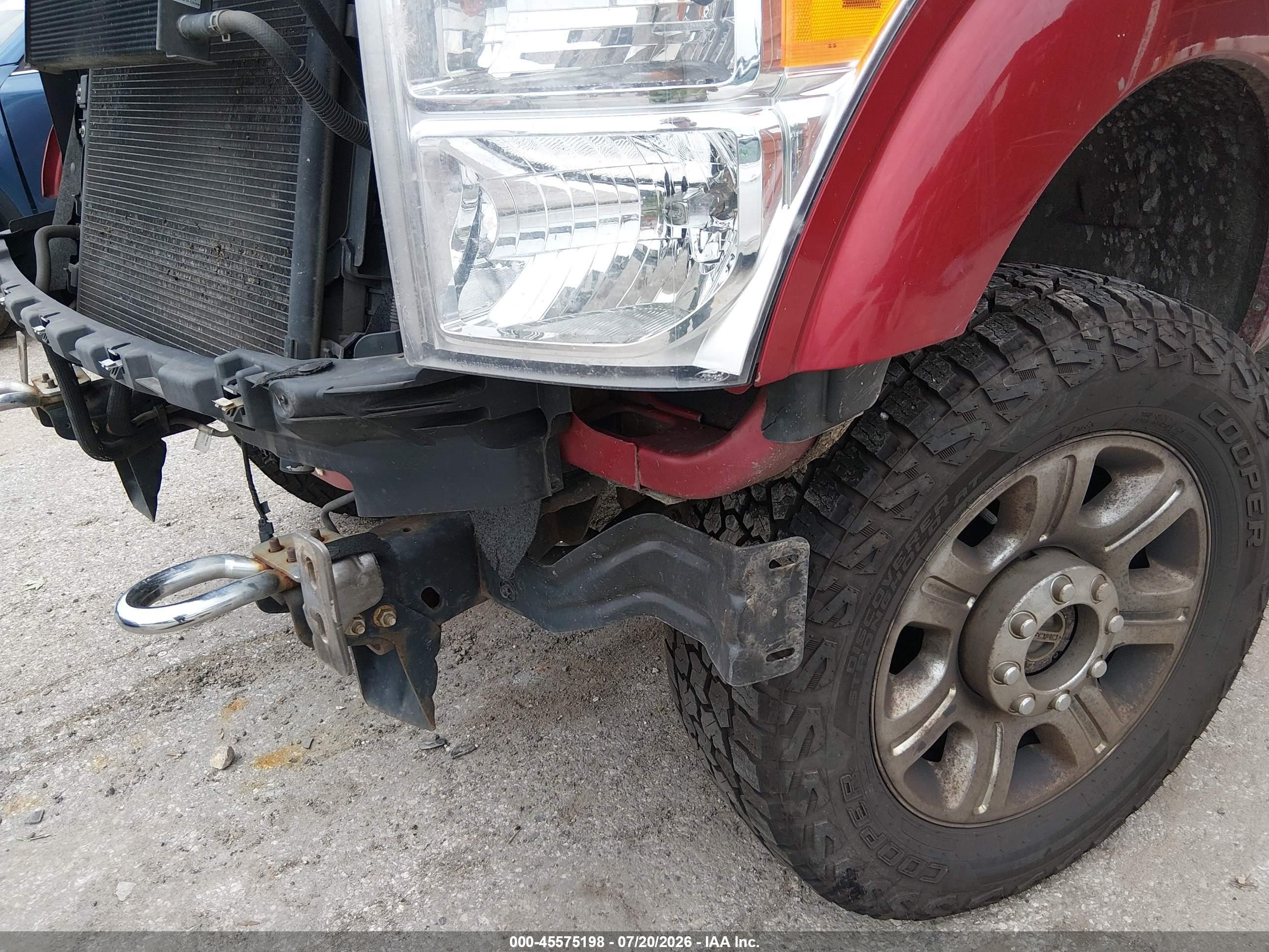 2013 Ford Super Duty F-250 Srw Lariat Красный vin: 1FT7W2B60DEB32985