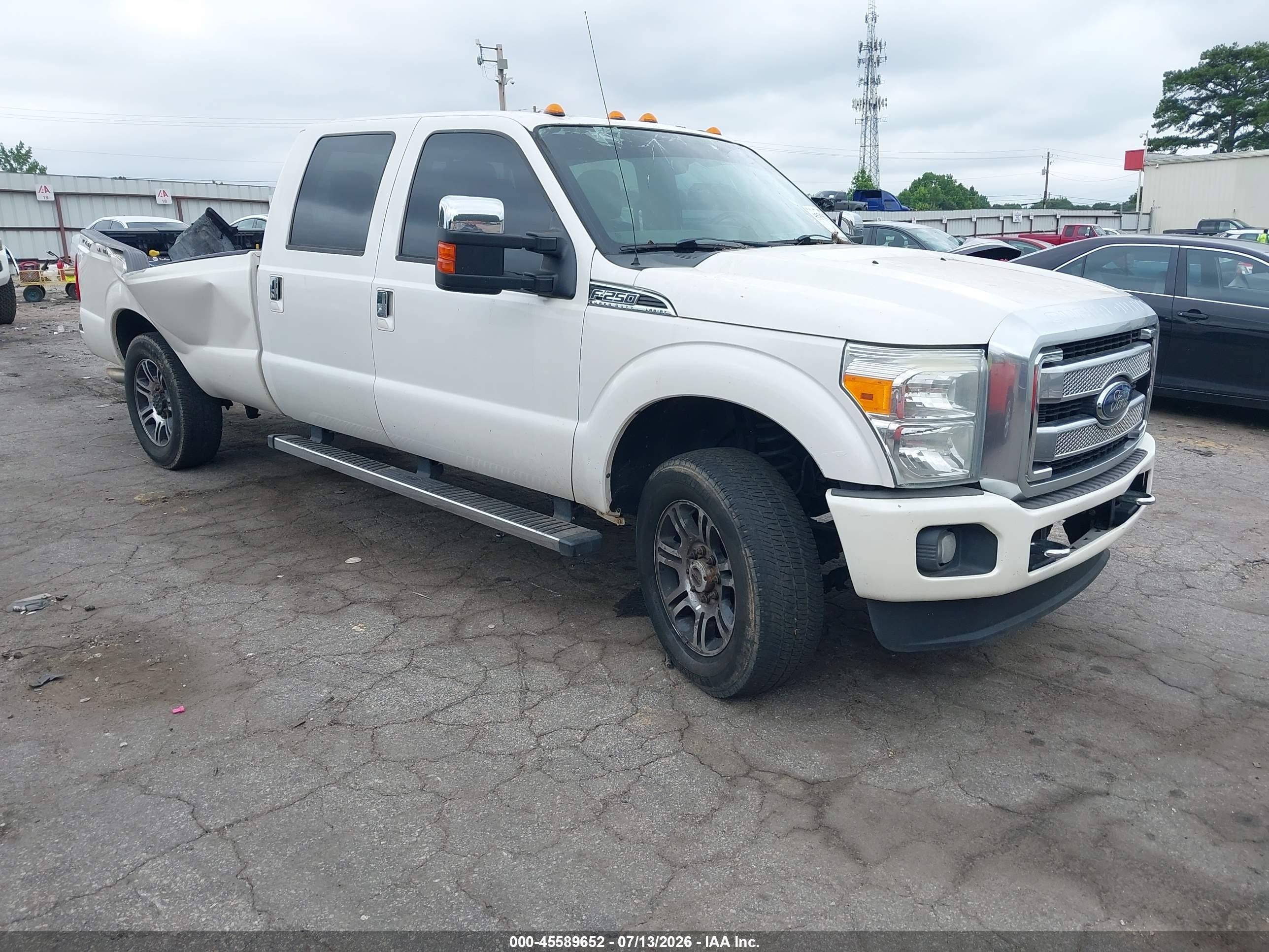 2014 Ford F-250 Lariat White vin: 1FT7W2B60EEA95793