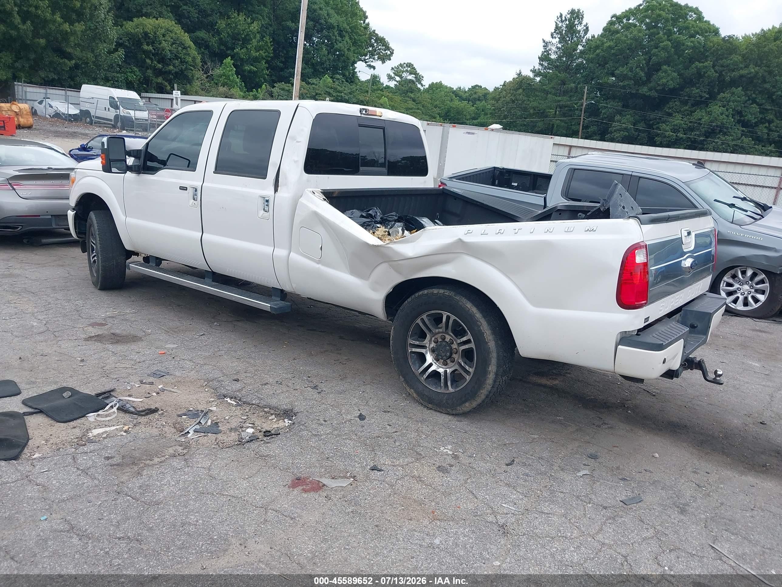 2014 Ford F-250 Lariat White vin: 1FT7W2B60EEA95793