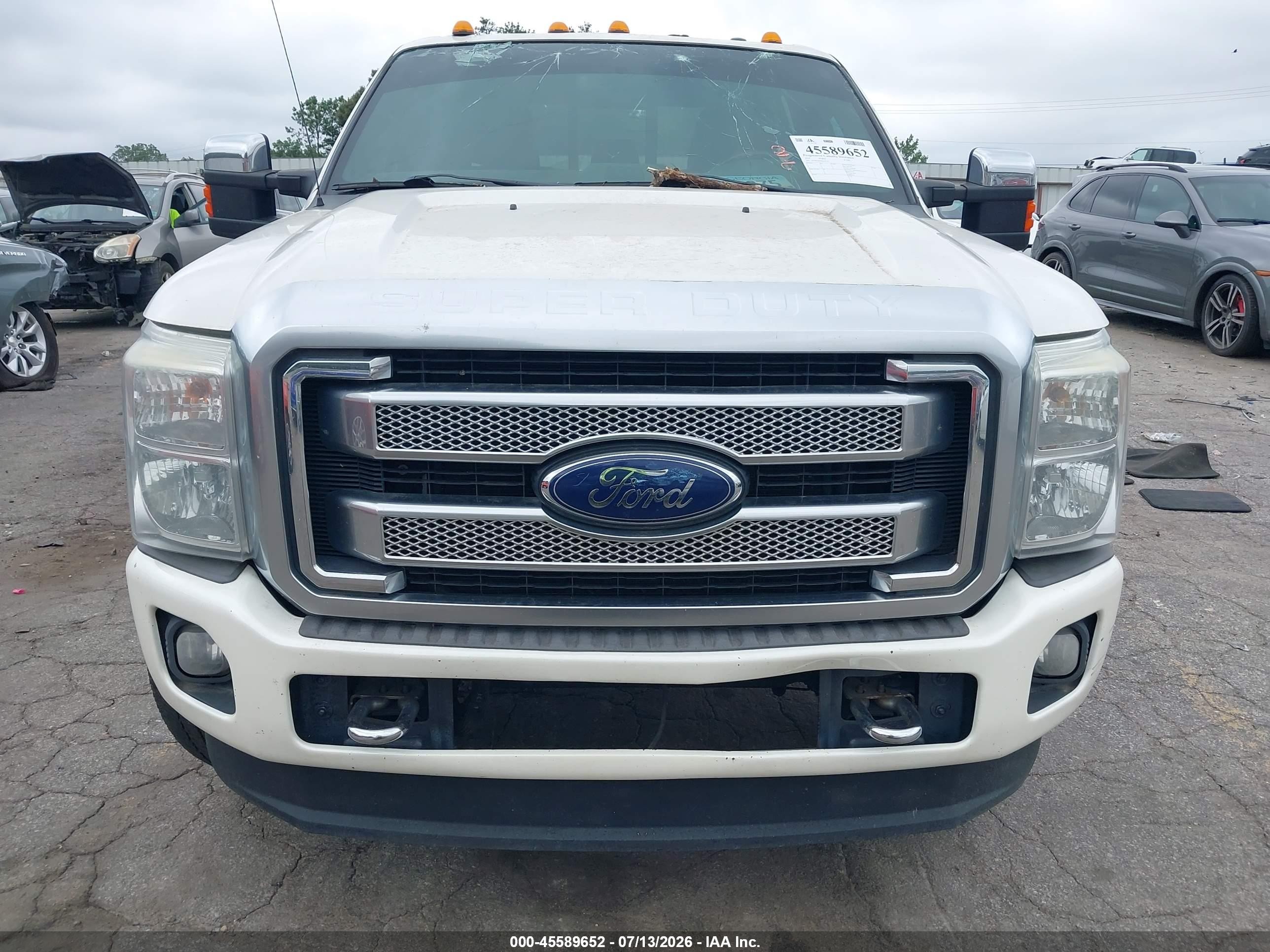 2014 Ford F-250 Lariat White vin: 1FT7W2B60EEA95793
