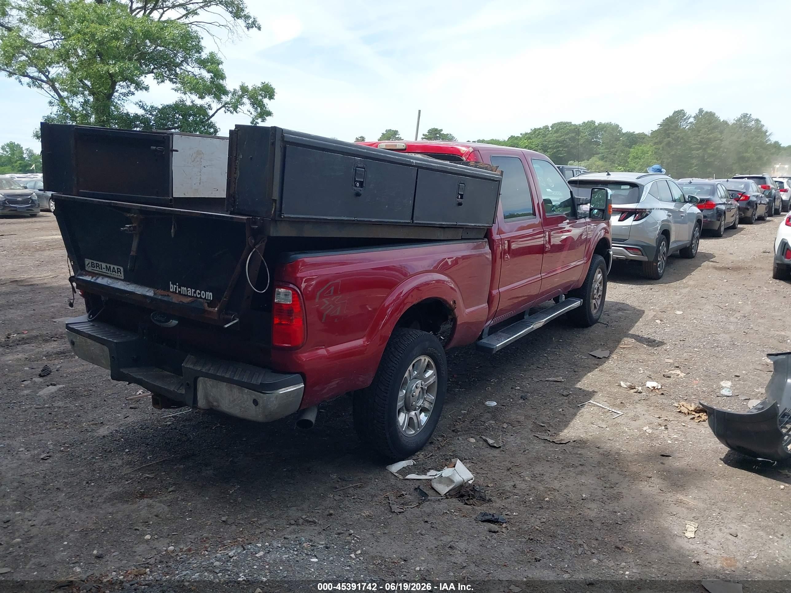 2015 Ford F-250 Lariat Red vin: 1FT7W2B60FEB91425
