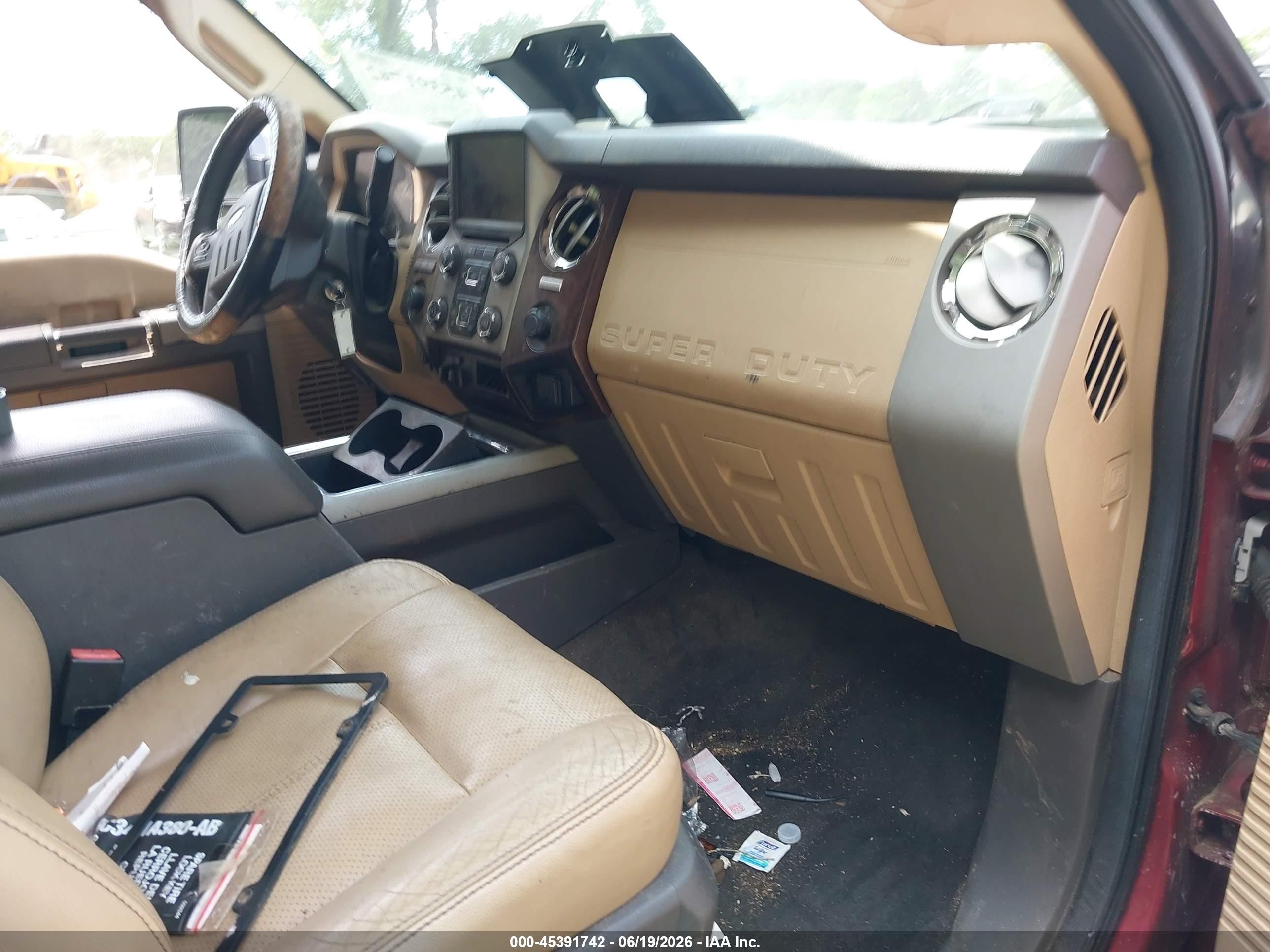 2015 Ford F-250 Lariat Red vin: 1FT7W2B60FEB91425