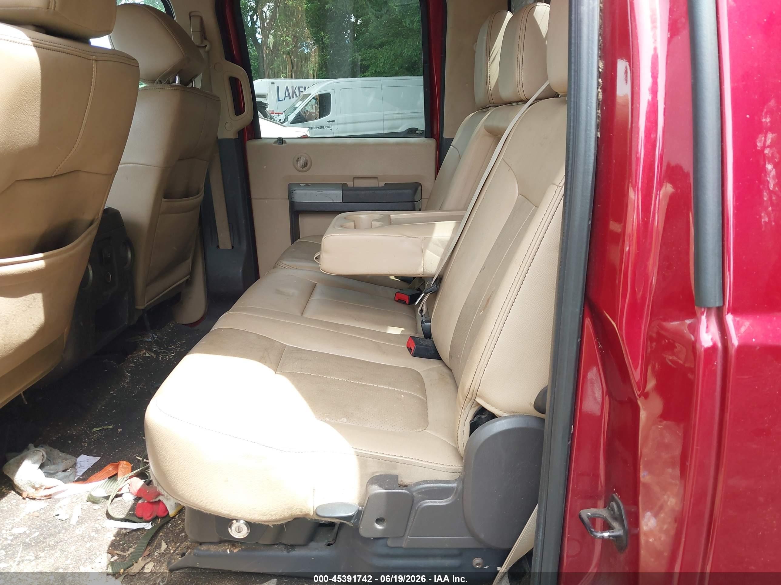 2015 Ford F-250 Lariat Red vin: 1FT7W2B60FEB91425