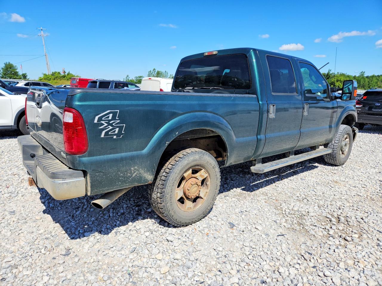 2011 Ford F250 Super Duty Зеленый vin: 1FT7W2B61BEC91687
