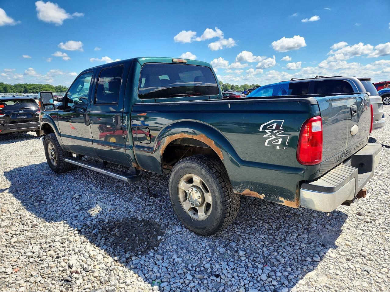 2011 Ford F250 Super Duty Зеленый vin: 1FT7W2B61BEC91687