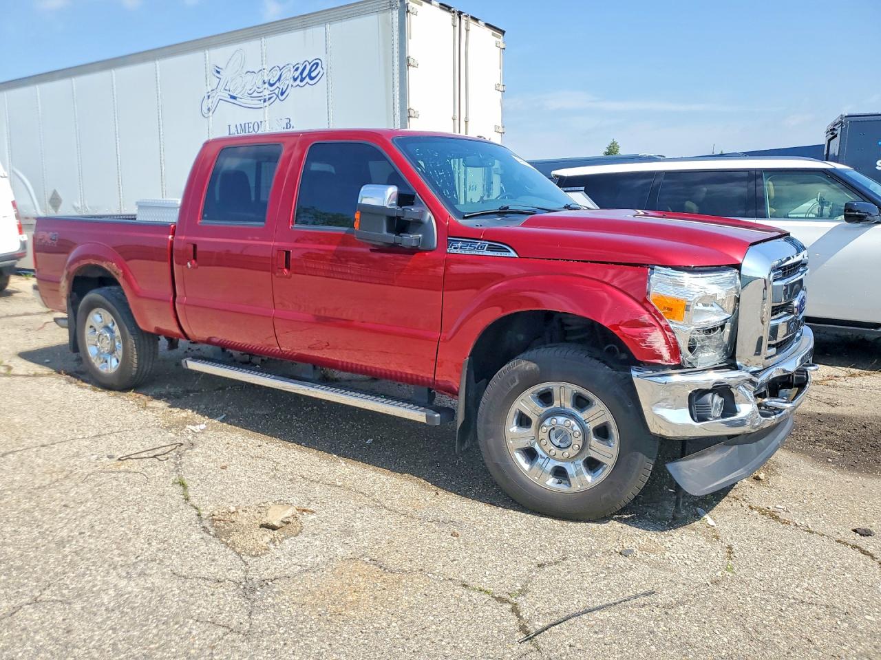 2014 Ford F250 Super Duty Red vin: 1FT7W2B61EEB60490