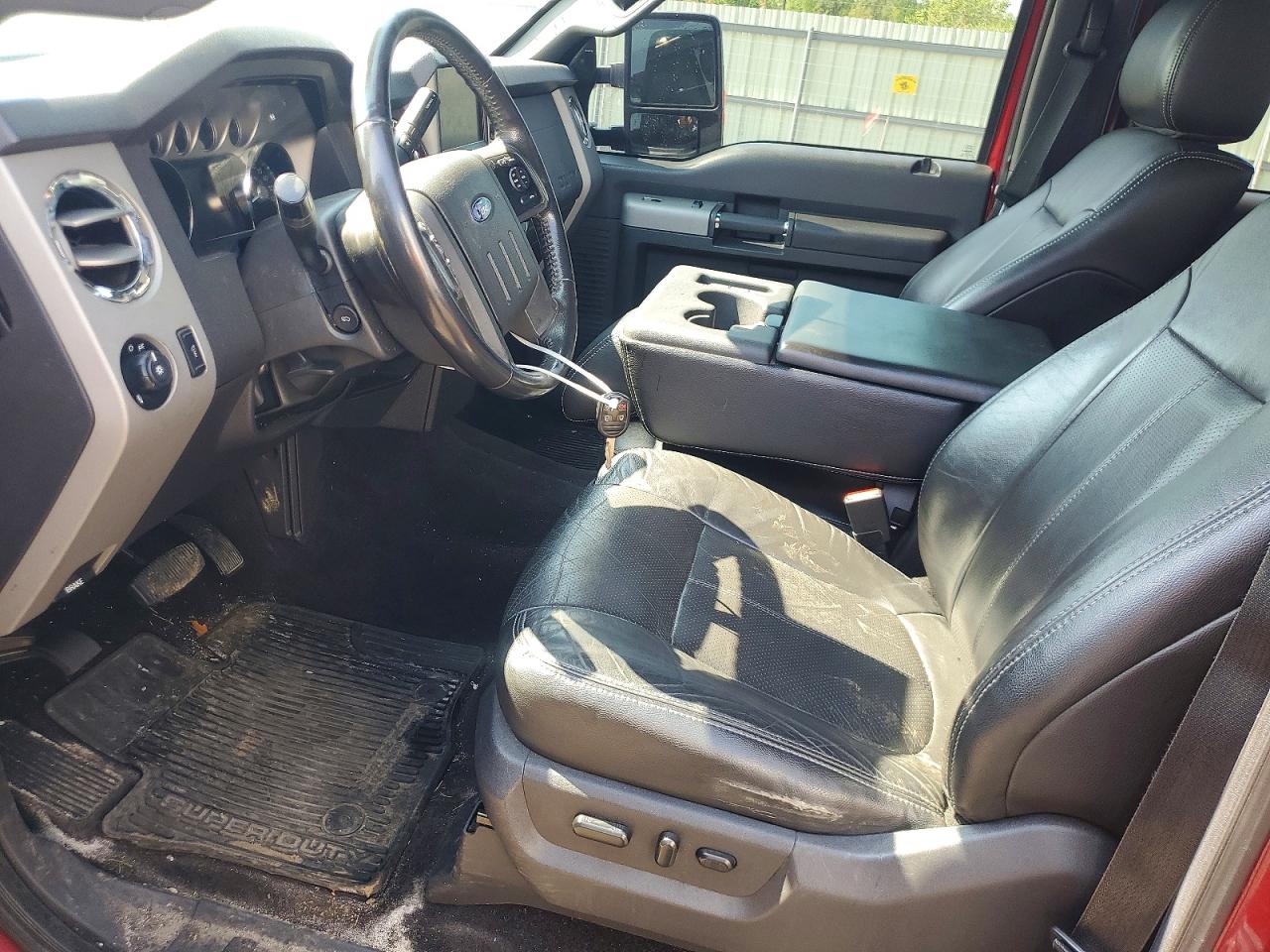 2014 Ford F250 Super Duty Red vin: 1FT7W2B61EEB60490
