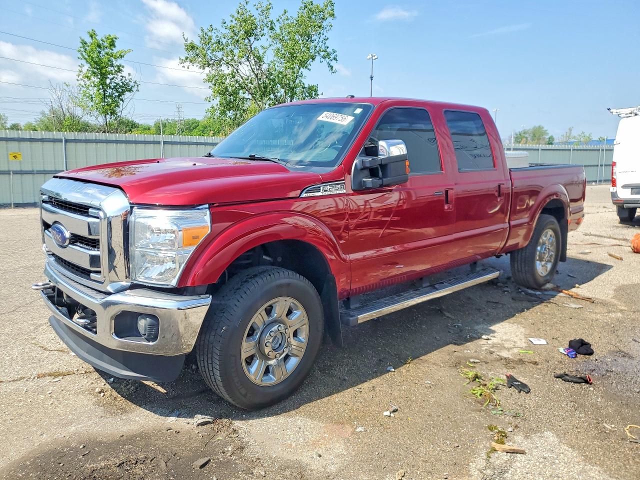 2014 Ford F250 Super Duty Red vin: 1FT7W2B61EEB60490