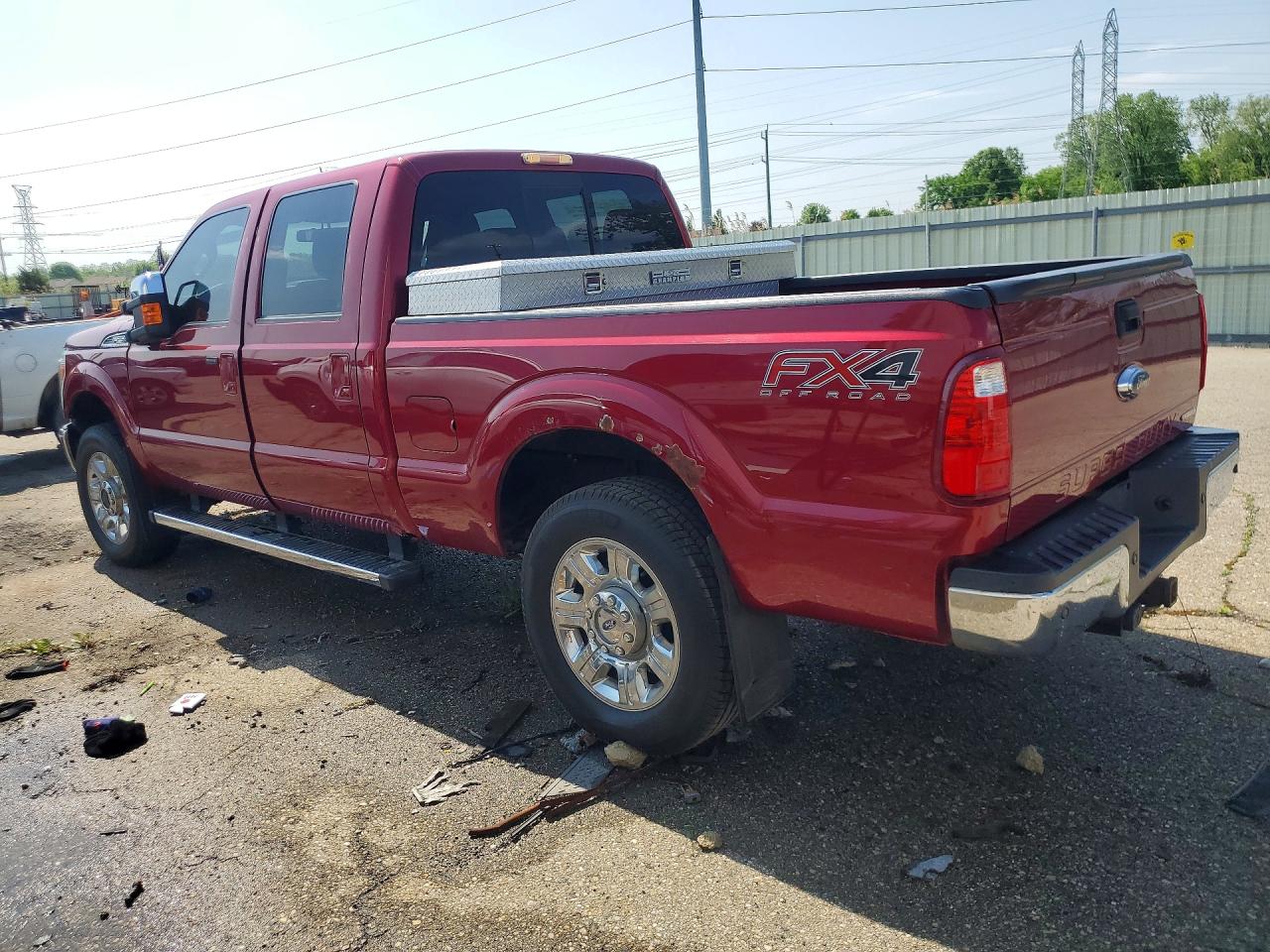 2014 Ford F250 Super Duty Red vin: 1FT7W2B61EEB60490