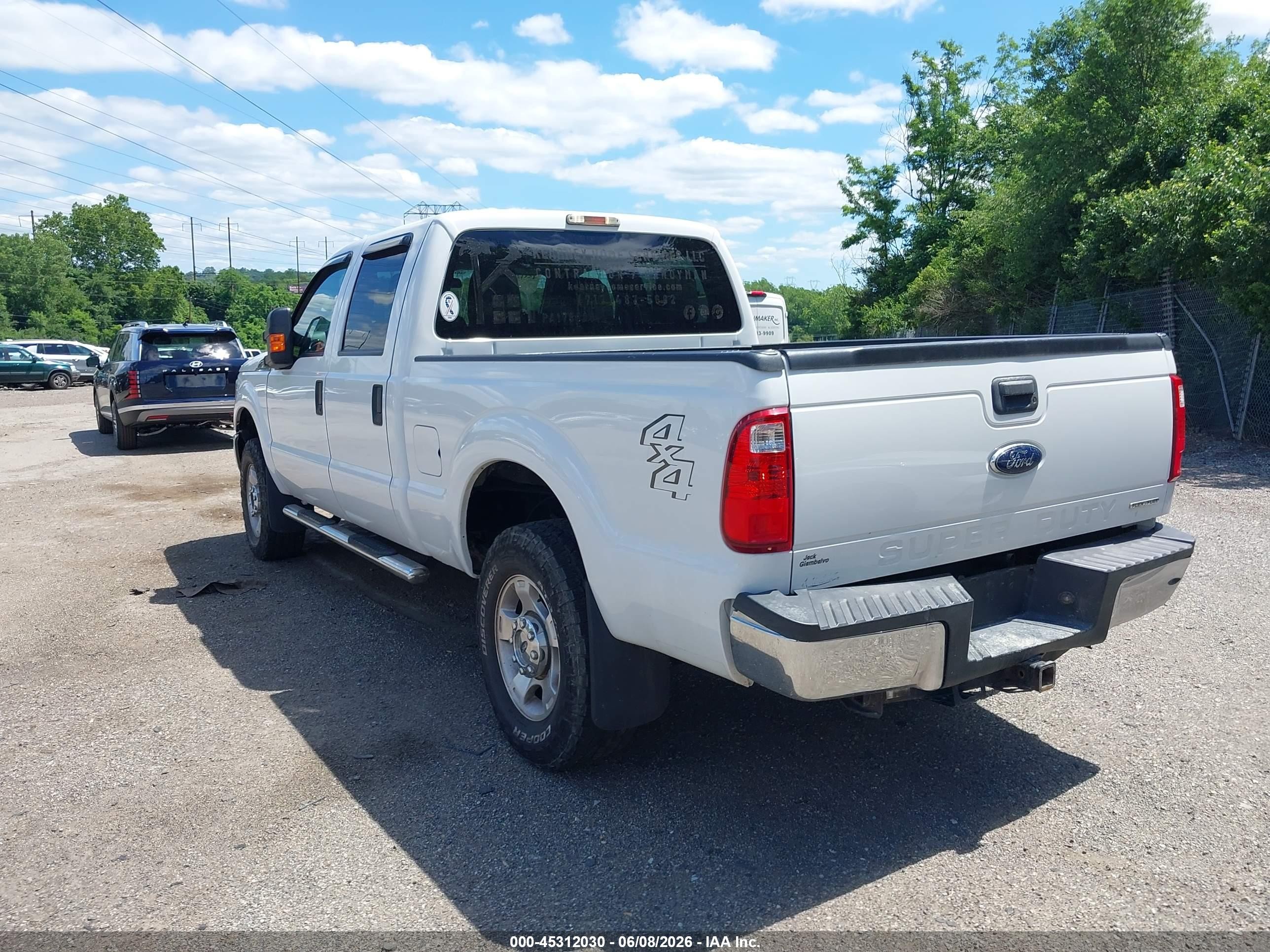 2015 Ford F-250 Xlt White vin: 1FT7W2B61FEC54905