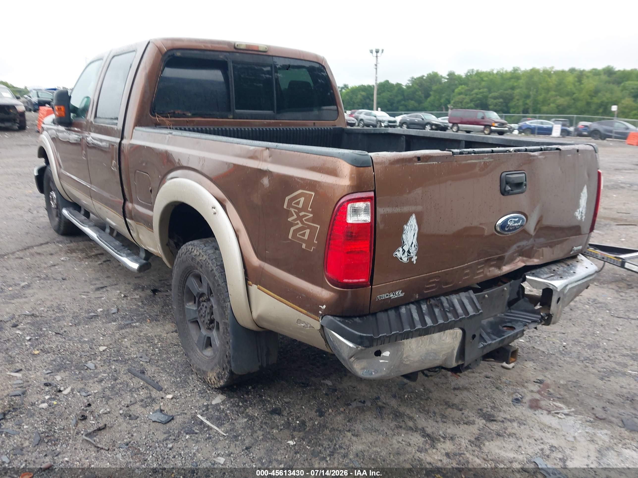 2011 Ford Super Duty F-250 Srw Lariat Brown vin: 1FT7W2B62BEB64057