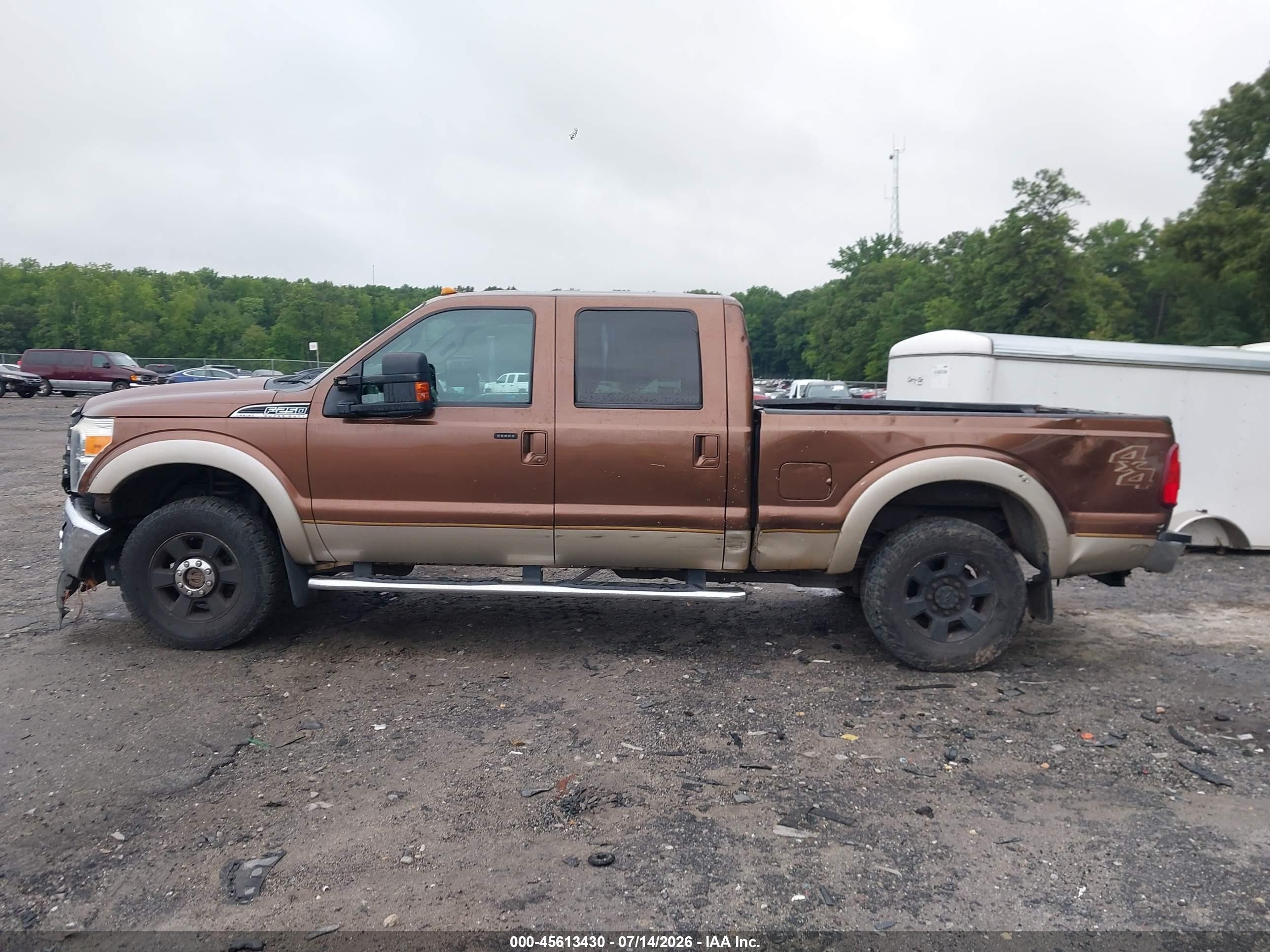 2011 Ford Super Duty F-250 Srw Lariat Brown vin: 1FT7W2B62BEB64057