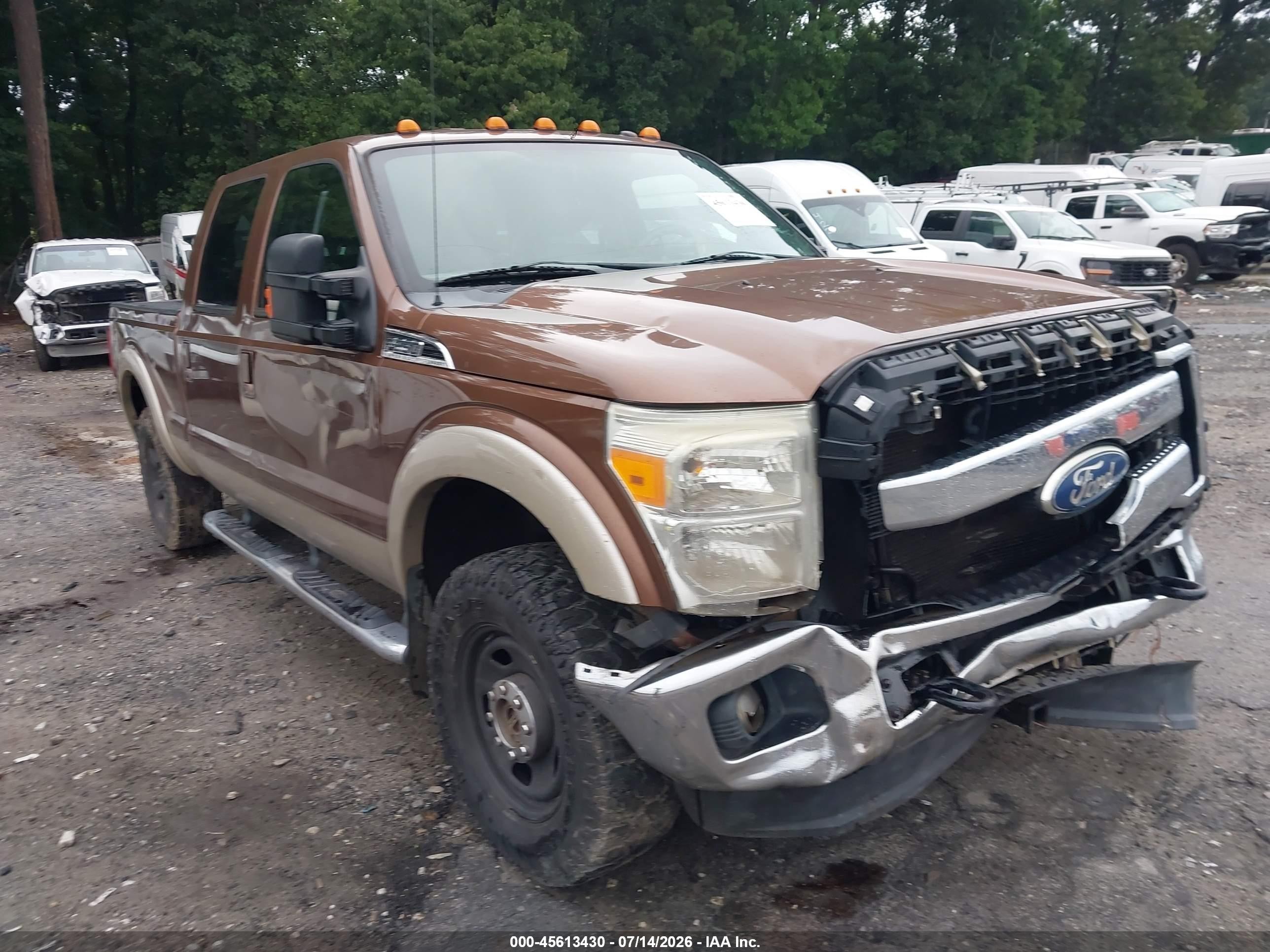 2011 Ford Super Duty F-250 Srw Lariat Brown vin: 1FT7W2B62BEB64057