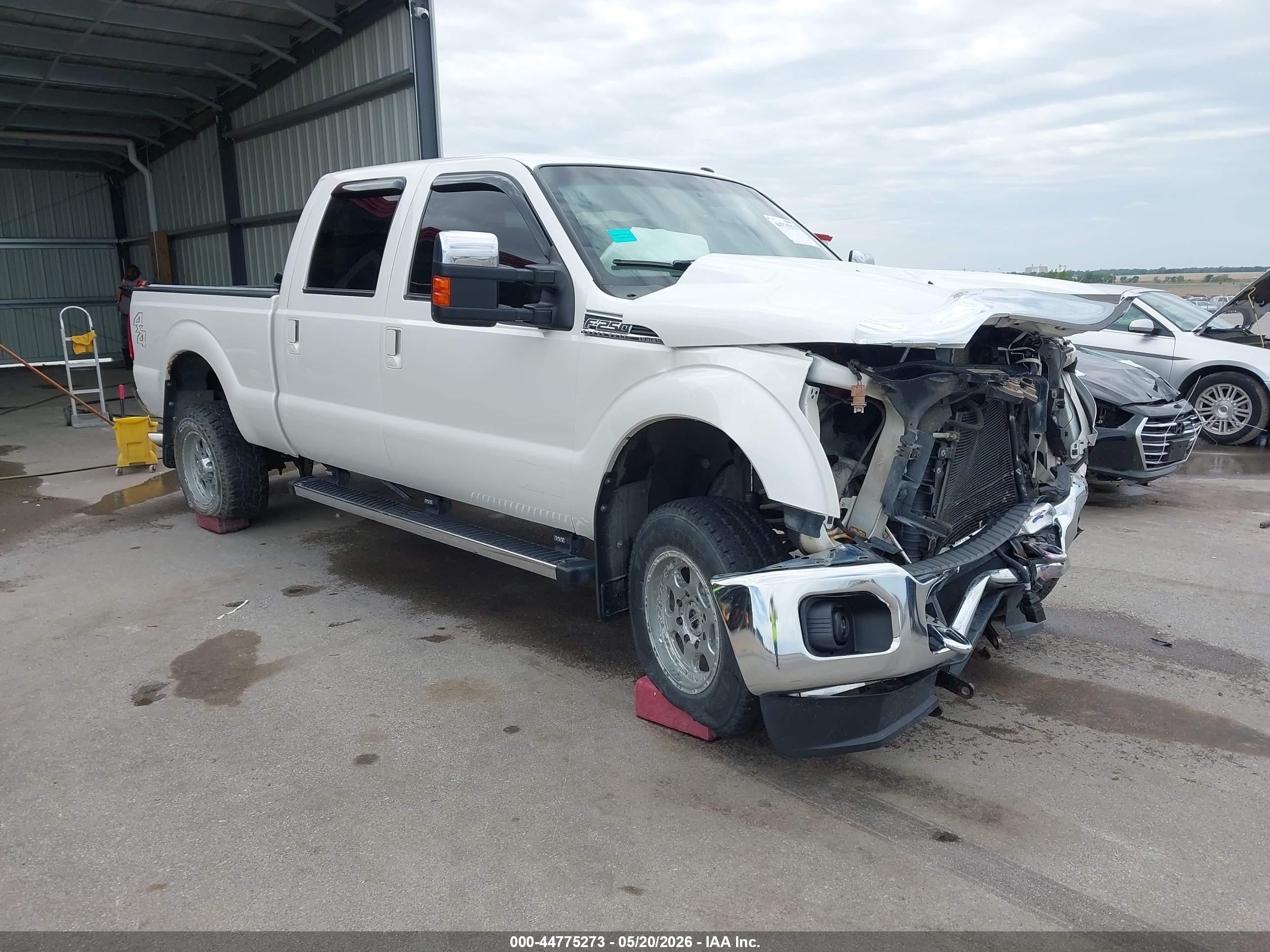 2013 Ford F-250 Lariat White vin: 1FT7W2B62DEB48850