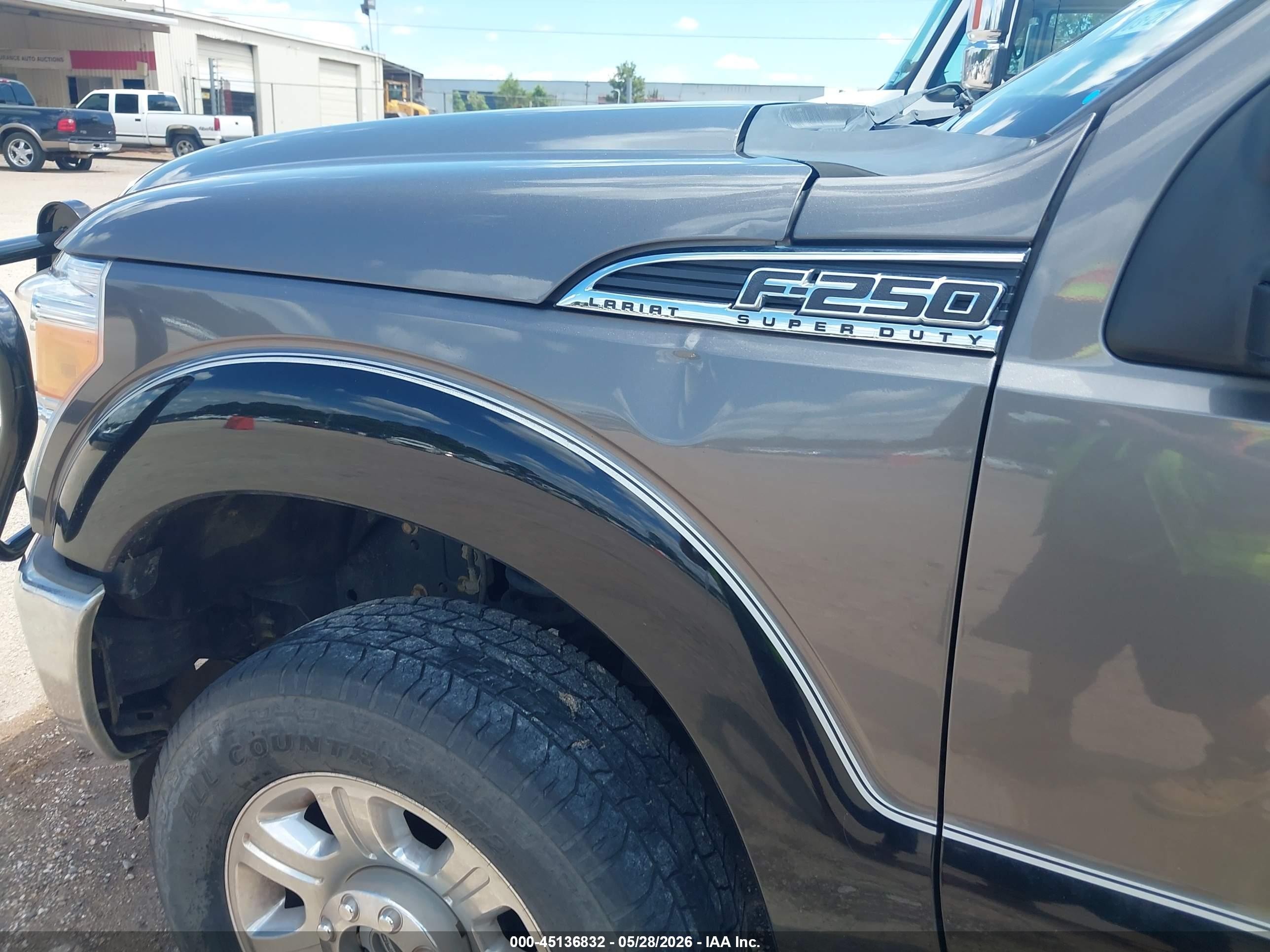 2014 Ford F-250 Lariat Серый vin: 1FT7W2B62EEA72595
