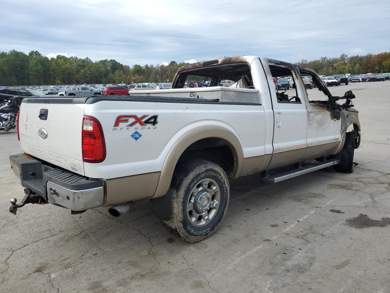 2012 Ford F250 Super Duty White vin: 1FT7W2B63CEB49004